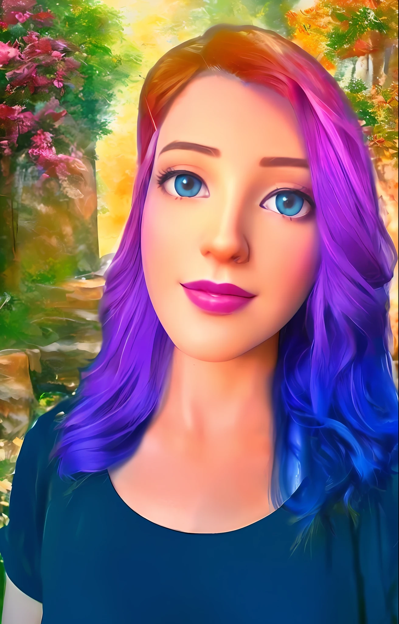 (Professional 3D rendering:1.3) of (Sketched:1.3) close photo, attractive young woman, (beautiful face:1.1), detailed eyes, luscious lips, (large eyes:1.0), (toned body:1.1), (long wavy ginger hair to the floor:1.2), wearing (red and white bikini:1.2) on a (forest:1.2).,CGSociety,ArtStation,(Low Contrast:1.3)