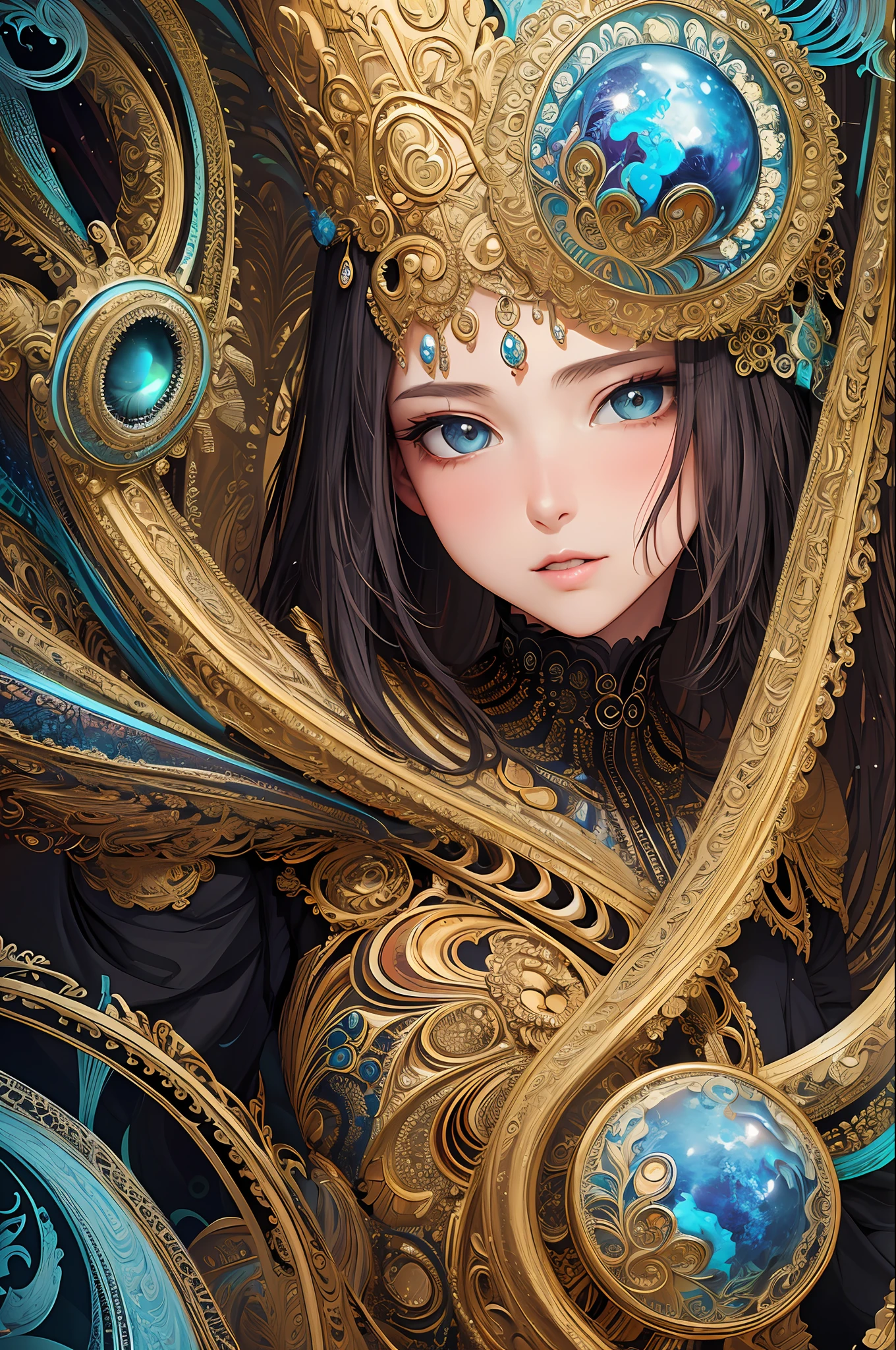 (masterpiece, top quality, best quality, official art, beautiful and aesthetic:1.2), (1girl:1.3), extreme detailed,(fractal art:1.3),colorful,highest detailed