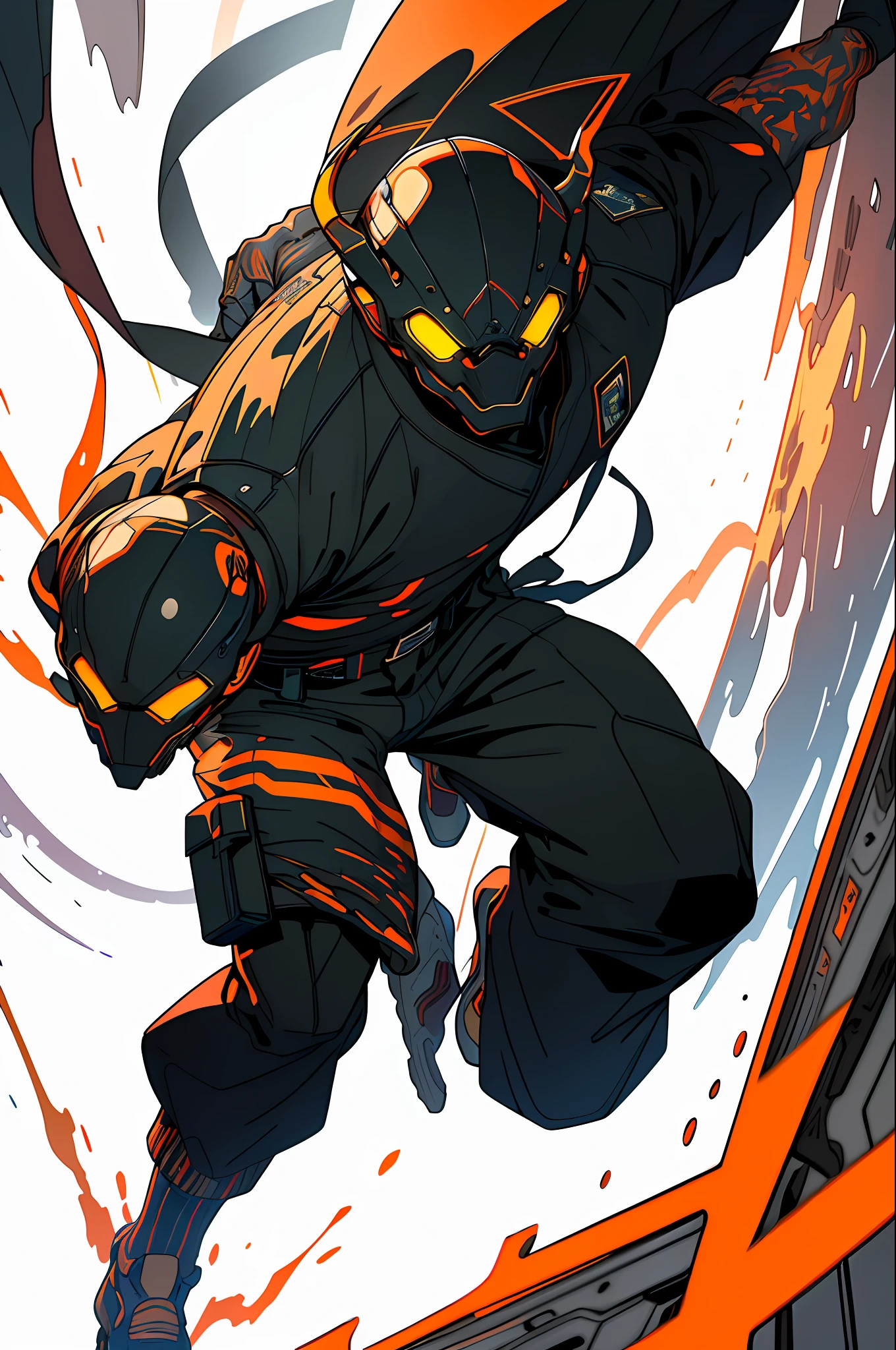 (grainy: 0.5), cinematic, girl, adult, space, serious, military pose, detailed face, detailed military equipment, volumetric lighting, isolation, horror, perfect anatomy, hyper-realistic, dark lighting, bioluminescent details, background, mixed-language_text, Japanese letters in graffit, boys, excellent lighting, sidelighting, (), vhsKeeper,, style GUILTY GEAR -STRIVE perfect ultimate (flat color: 1.3), (magazine_cover: 1.4), (multicolored_background: 1.3),  striped_background, card_background, :: comix style by joe madureira :: circular pieces of white metals glued to the arms coming out shimmering yellow glow, , perfect and detailed, ultra detailed shirt with abstract design and with Japanese letters in graffit of the sides of the clothing, image of full-body boys fighting next to you with powerful dragons versus alien creature full of tentacles ,  with immersive effects, hover effect, background style graffiti tribal tattoo with vibrant colors "ultra hdr" detailed and with focus effect, (masterpiece: 1.2, best quality), (finely detailed beautiful eyes: 1.2), , ((Solo)), (Finely detailed eyes and detailed face: 1.3), in various full-body attack poses, (cute background: 1.2),futuristic costume, Super detailed circular metals Clinging to the arms and pants,  fantastic paintings