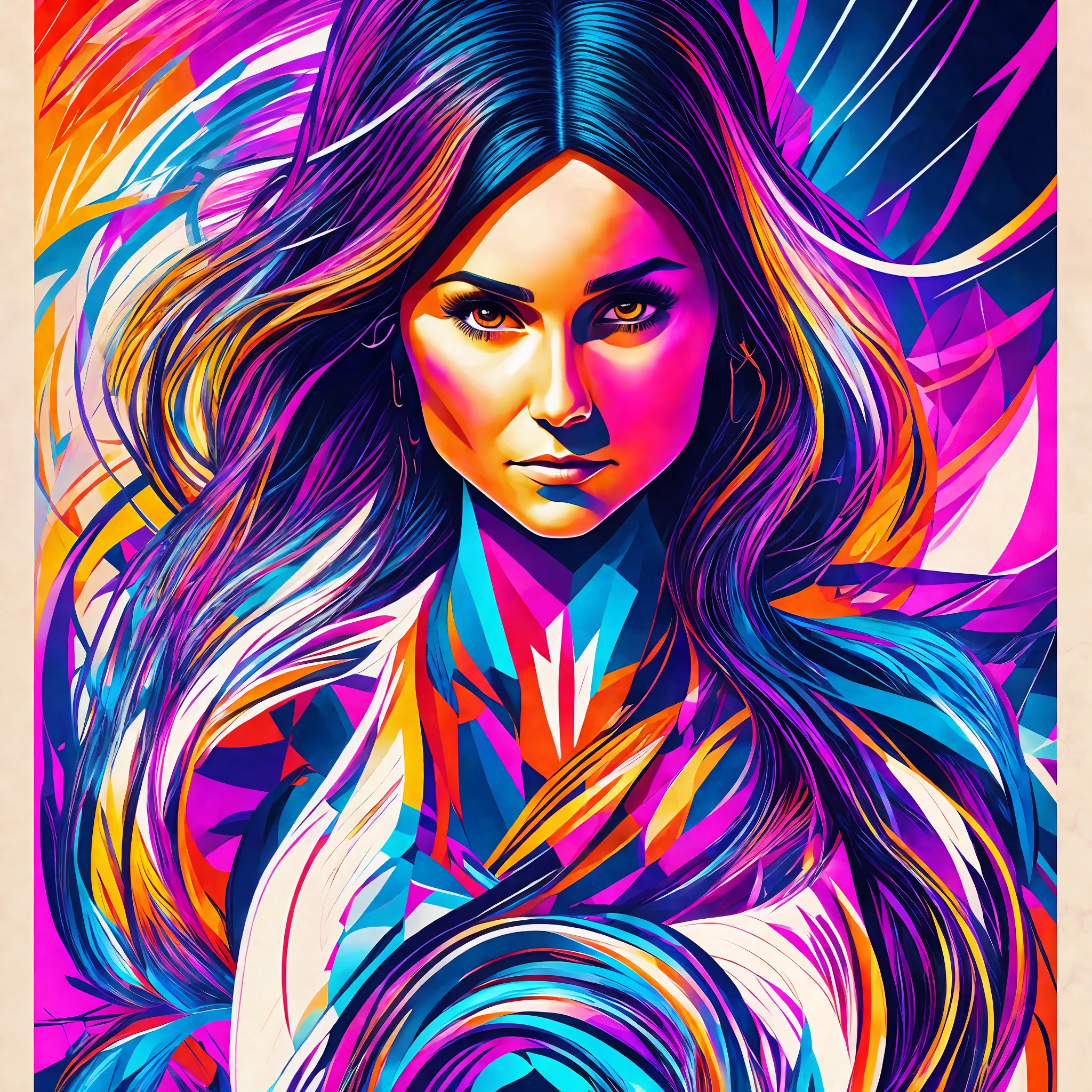 (art by kandinsky:0.7), sharp image, 8k, kidney light, poster, hdr, detailed, Nina dobrev --auto --s2