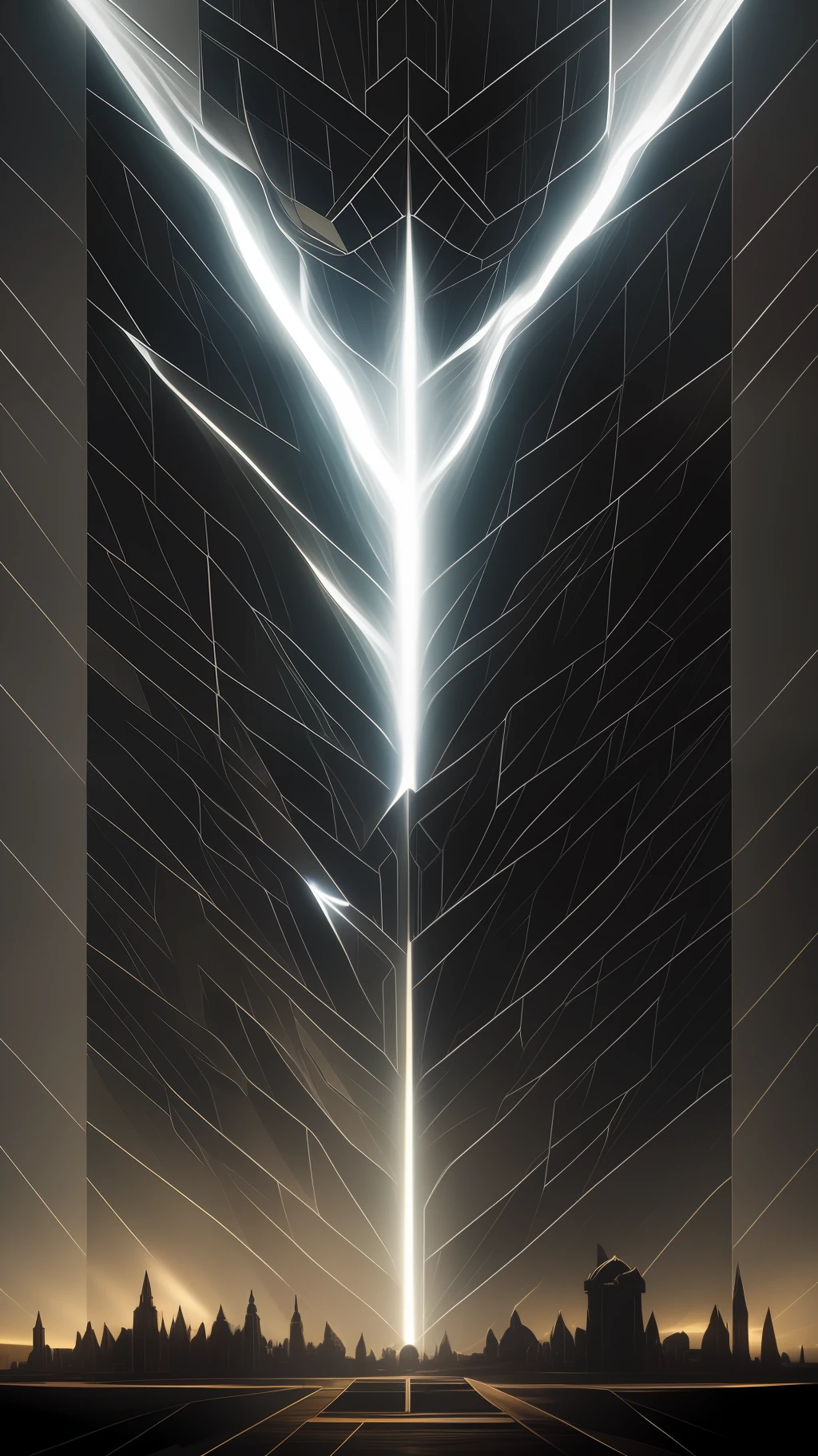 it features a dark planet called the Umbra, where the eternal battle between light and darkness takes place. The scene is dominated by dark tones and intense shadows, reflecting the oppression and fear that plague the kingdom. 

In the center of the image, William, the power-hungry tyrant, is highlighted. His figure is shrouded in a black aura, accentuating his unforgiving nature. Illumination is scarce around him, emphasizing his dark and sinister influence on the torn kingdom.

Around William, the citizens of Umbra are depicted in the shadows, their expressions marked by fear and oppression. The lack of light only partially illuminates their faces, revealing the sadness and resignation that live under the shadow of darkness.

In the landscape in the background, the lighting is minimal, highlighting the wreckage and devastation caused by William's reign. The sky shrouded in dark clouds hides the sunlight, amplifying the sense of hopelessness and desolation.

However, even in this gloomy environment, faint rays of light begin to appear on the horizon. They represent the hope and possibility of imminent change. These fragile rays of light partially illuminate the scene, creating a striking contrast with the dominant shadows and symbolizing the dawn of hope amid the darkness.

The carefully applied lighting in the cover illustration of Chapter 1 conveys the oppressive and dark atmosphere of the kingdom of Umbra, highlighting the figure of the tyrant and the scant rays of light that indicate the possibility of redemption and transformation. --auto --s2