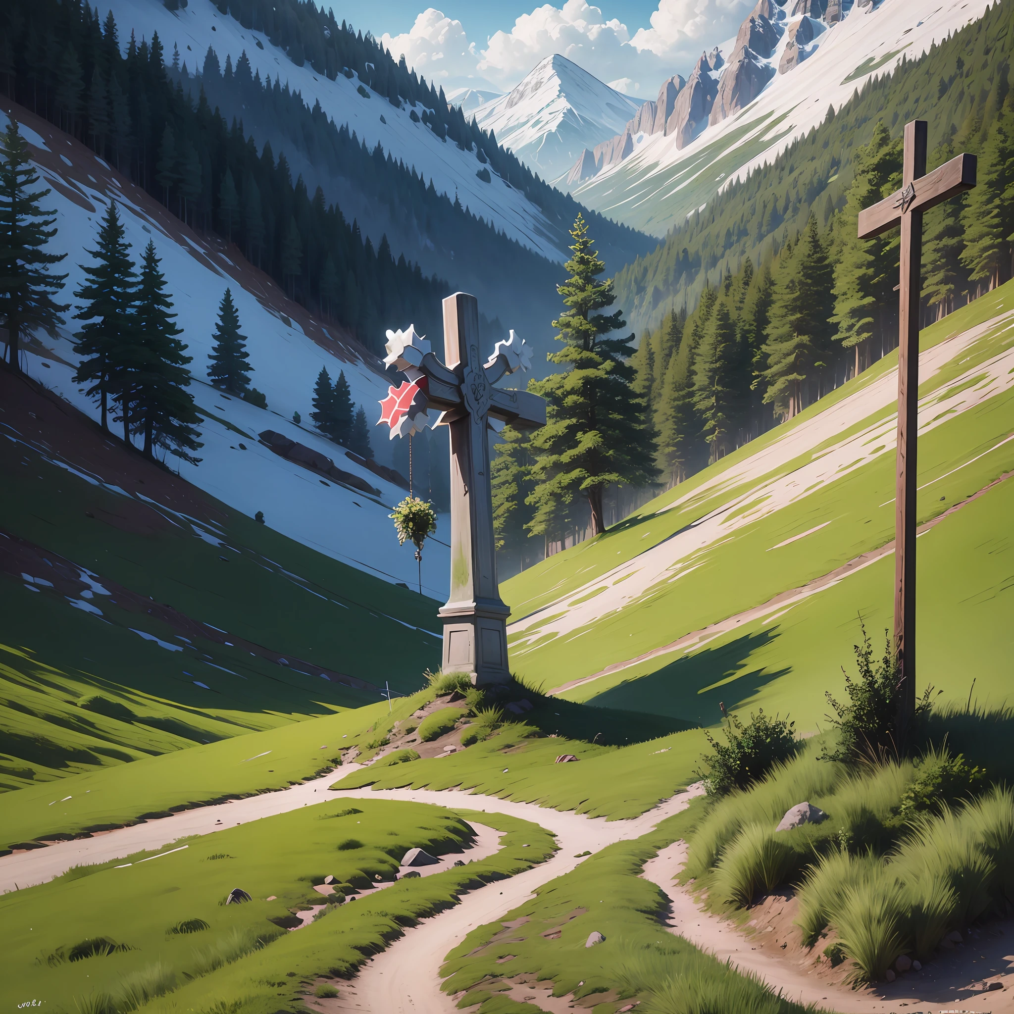 Holly cross in moutain --auto --s2