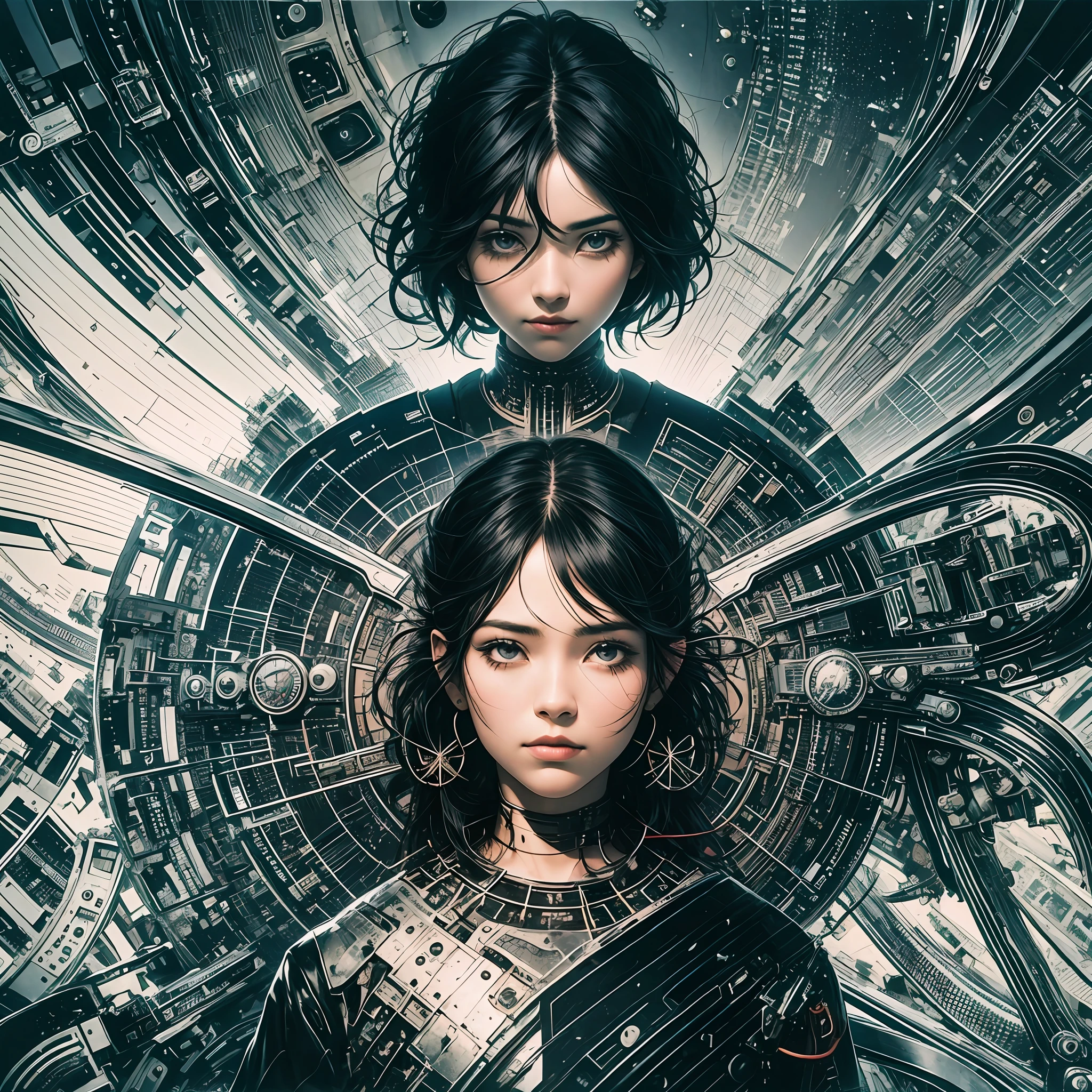 black hair, Surrealism, 8k, super detail --auto --s2