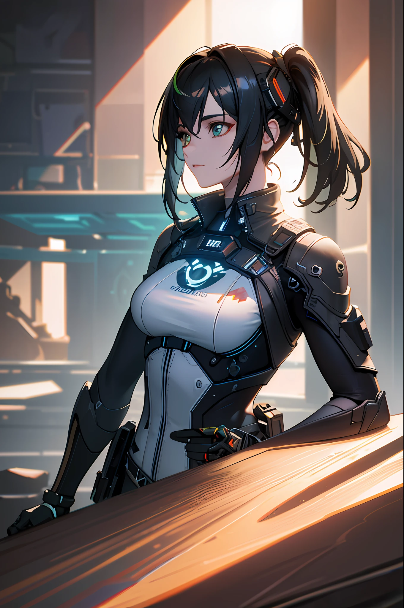 ((Best quality)), ((masterpiece)), (detailed:1.4), 3D, an image of a beautiful cyberpunk female,HDR (High Dynamic Range),Ray Tracing,NVIDIA RTX,Super-Resolution,Unreal 5,Subsurface scattering,PBR Texturing,Post-processing,Anisotropic Filtering,Depth-of-field,Maximum clarity and sharpness,Multi-layered textures,Albedo and Specular maps,Surface shading,Accurate simulation of light-material interaction,Perfect proportions,Octane Render,Two-tone lighting,Wide aperture,Low ISO,White balance,Rule of thirds,8K RAW,