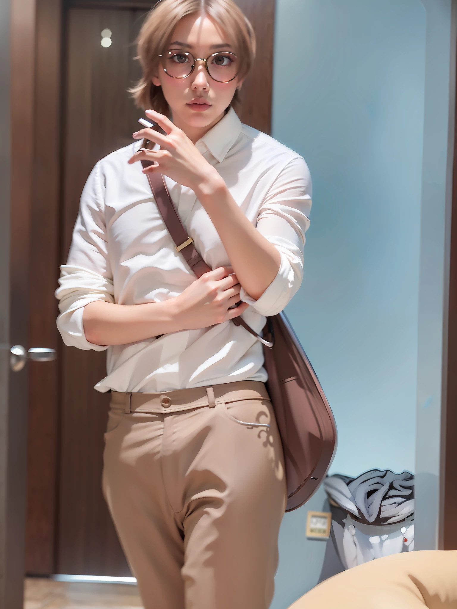 Detail, detail on face, lenses, oval lenses, beautiful, small lips, tired eyes