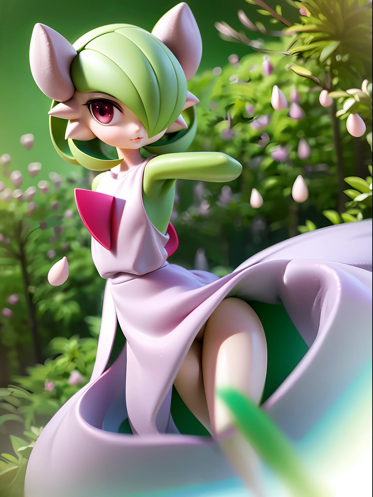 gardevoir, white dress, creatures \(company\), game freak, nintendo, pokemon, pokemon \(game\), at night, on grass, full moon, 
BREAK
bangs, colored skin, female focus, flat chest, gen 3 pokemon, green hair, green skin, hair over one eye, multicolored skin, pokemon \(creature\), red eyes, short hair, two-tone skin, white skin
BREAK
,full body, (chibi:0.7), [realistic], [3d], (3dcg), ((octane render)), [fisheye],full body,dutch angle, harada takehito
BREAK
(8k, RAW photo, best quality, masterpiece:1.2), ultra high res, (((realistic, photo-realistic))), professional lighting, detailed lighting, professional photography, fisheye, dynamic angle, high quality, high res, extremely detailed, bloom
BREAK
depth of field, sketch, sharp focus, soft lighting, good composition, god light highlight, detailed, (((photorealistic details))), detailed skin, to8contrast style