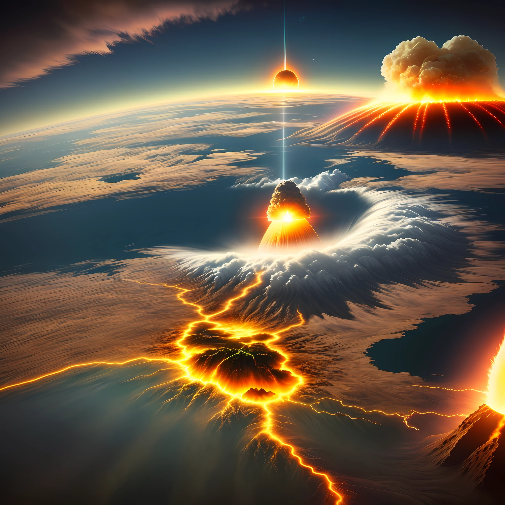Nuclear explosion, Earth, HD, close-up