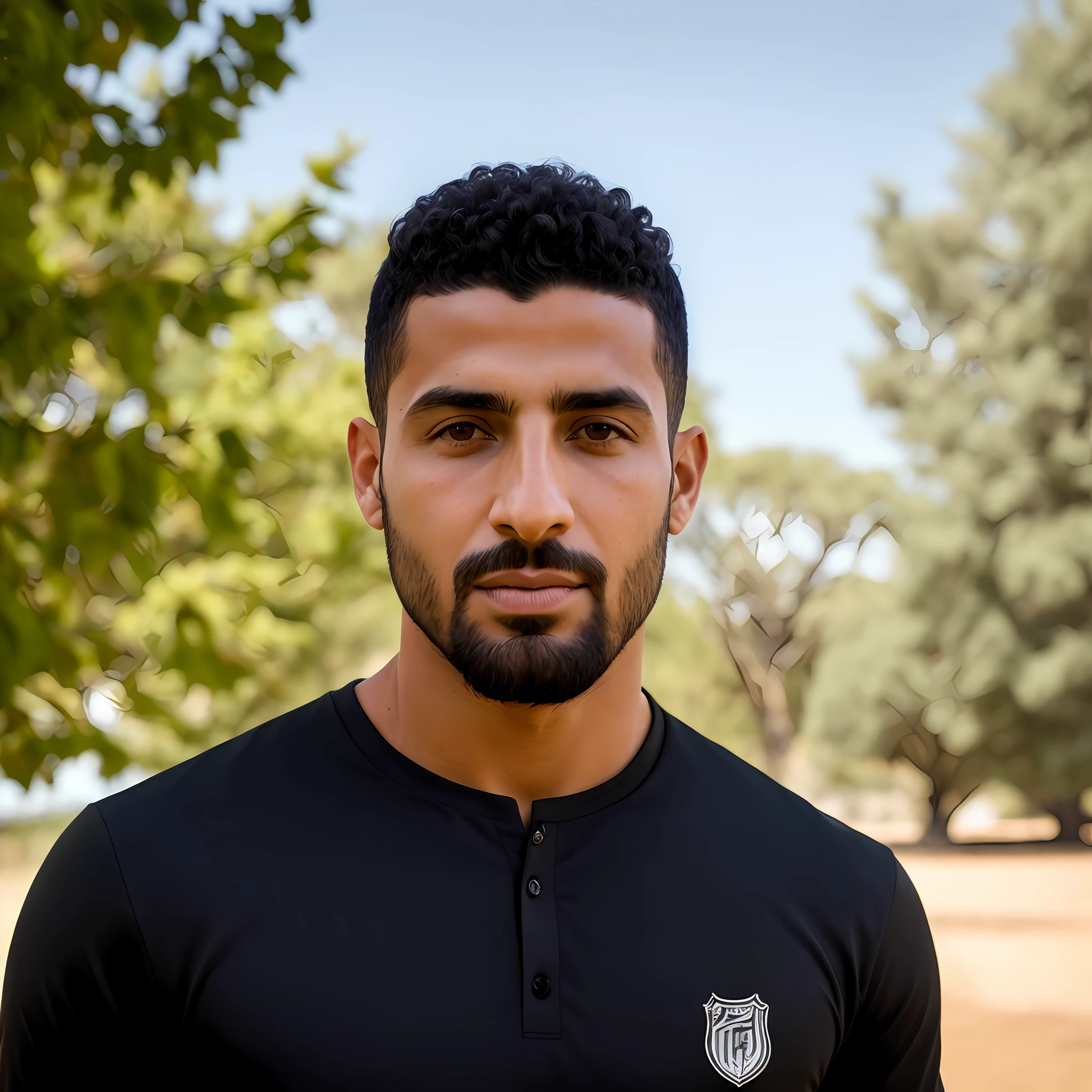 arafed man standing in front of a tree with a black shirt, profile photo, mohamed chahin, taken in the early 2020s, atef, mohamed reda, ronaldo nazario fenomeno, profile pic, profile picture, george pemba, ronaldo nazario, joseph moncada, icaro carvalho, avatar image