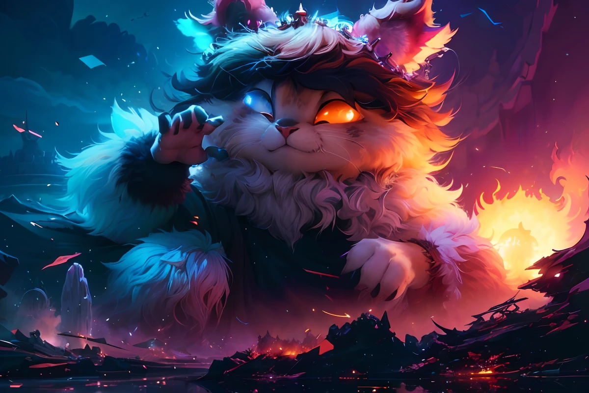 there is a furry animal with a crown on its head, furry fantasy art, furry digital art, 4k highly detailed digital art, cyril rolando and goro fujita, beeple |, beeple and greg rutkowski, beeple and jeremiah ketner, beeple artwork, recusion beeple, 4k detailed digital art