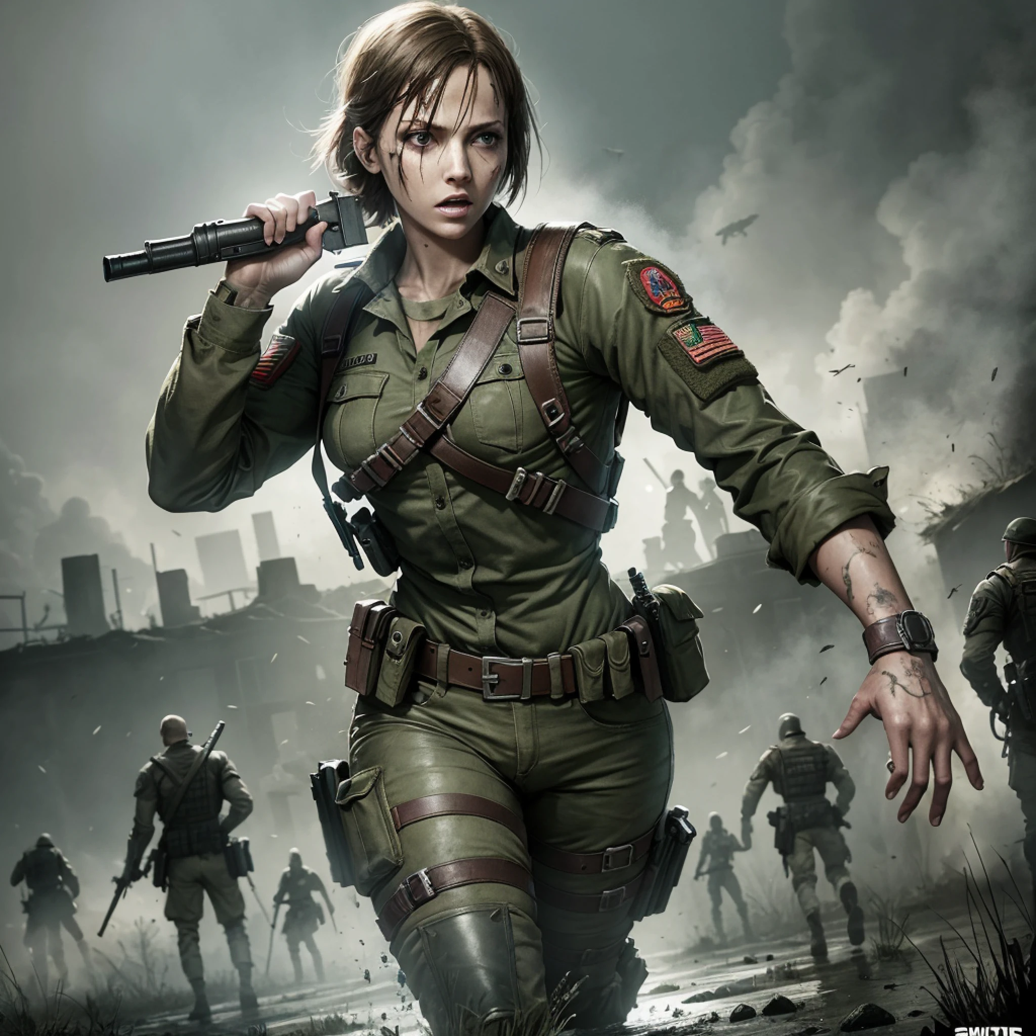 Battle of soldiers against zombies, Swamp environment, Fighting, War, Resident Style Evil, Game --auto --s2