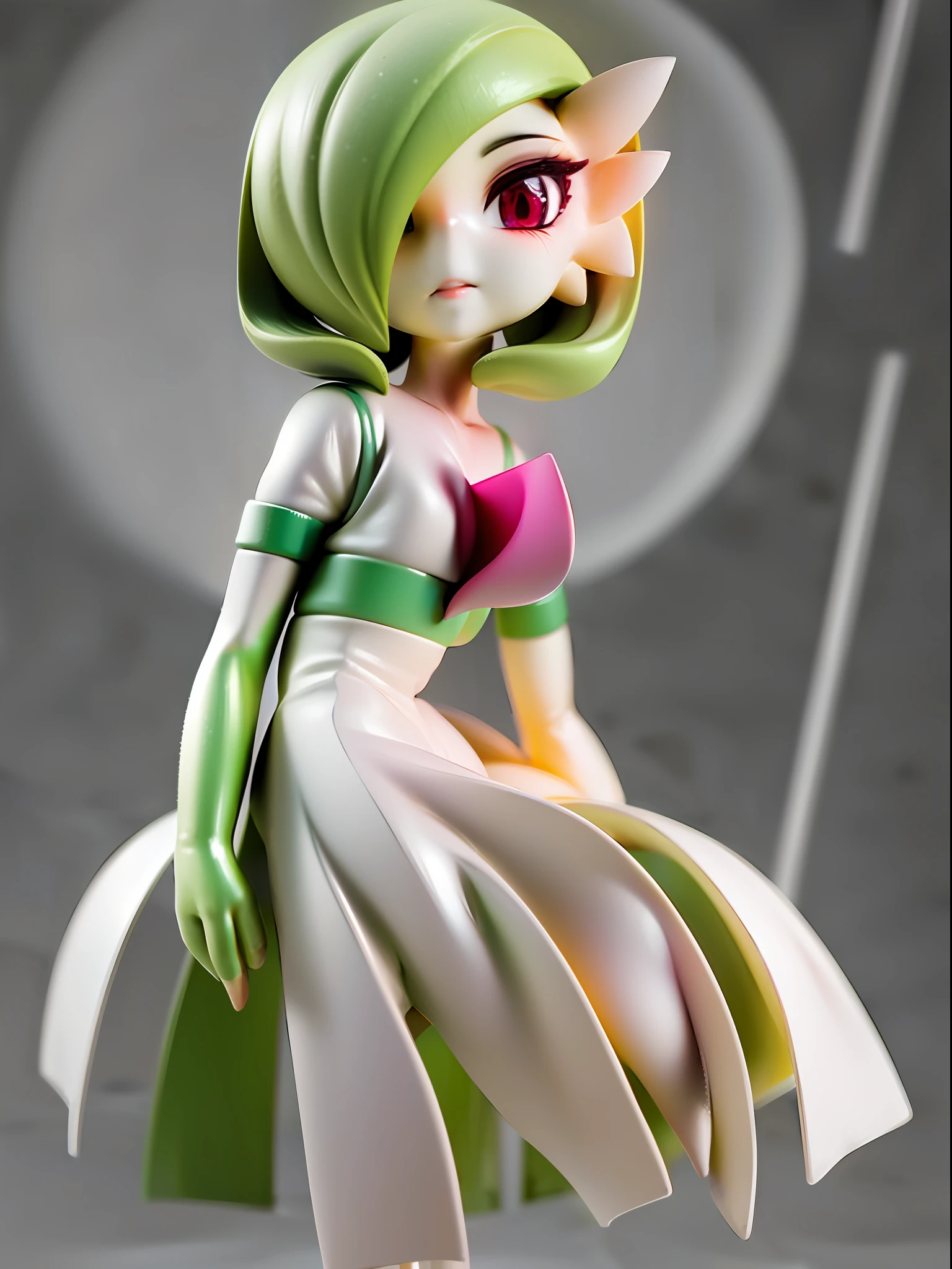 gardevoir, white dress, creatures \(company\), game freak, nintendo, pokemon, pokemon \(game\), at night, on grass, full moon, 
BREAK
bangs, colored skin, female focus, flat chest, gen 3 pokemon, green hair, green skin, hair over one eye, multicolored skin, pokemon \(creature\), red eyes, short hair, two-tone skin, white skin
BREAK
,full body, (chibi:0.7), [realistic], [3d], (3dcg), ((octane render)), [fisheye],full body,dutch angle, harada takehito
BREAK
(8k, RAW photo, best quality, masterpiece:1.2), ultra high res, (((realistic, photo-realistic))), professional lighting, detailed lighting, professional photography, fisheye, dynamic angle, high quality, high res, extremely detailed, bloom
BREAK
depth of field, sketch, sharp focus, soft lighting, good composition, god light highlight, detailed, (((photorealistic details))), detailed skin, to8contrast style