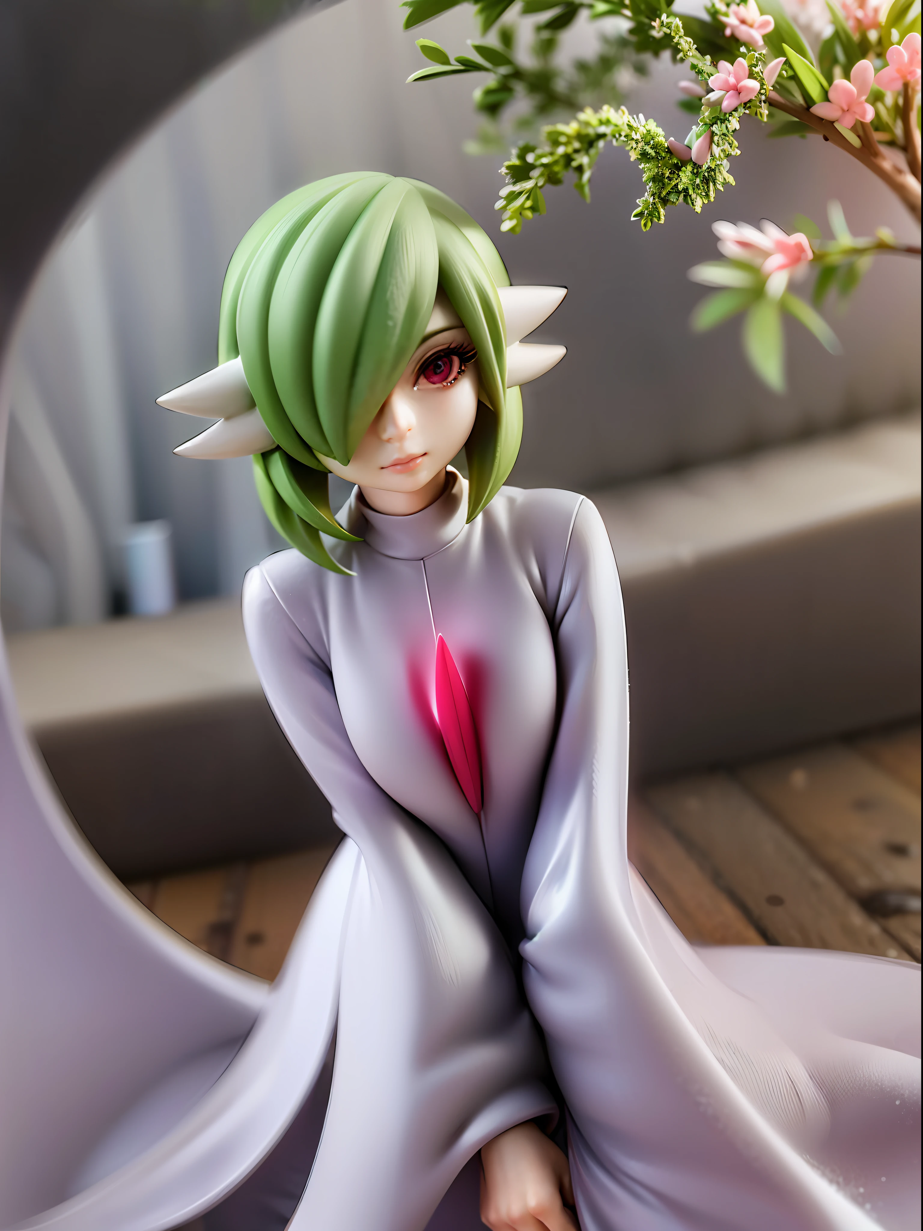 gardevoir, white dress, creatures \(company\), game freak, nintendo, pokemon, pokemon \(game\), at night, on grass, full moon, 
BREAK
bangs, colored skin, female focus, flat chest, gen 3 pokemon, green hair, green skin, hair over one eye, multicolored skin, pokemon \(creature\), red eyes, short hair, two-tone skin, white skin
BREAK
,full body, (chibi:0.7), [realistic], [3d], (3dcg), ((octane render)), [fisheye],full body,dutch angle, harada takehito
BREAK
(8k, RAW photo, best quality, masterpiece:1.2), ultra high res, (((realistic, photo-realistic))), professional lighting, detailed lighting, professional photography, fisheye, dynamic angle, high quality, high res, extremely detailed, bloom
BREAK
depth of field, sketch, sharp focus, soft lighting, good composition, god light highlight, detailed, (((photorealistic details))), detailed skin, to8contrast style