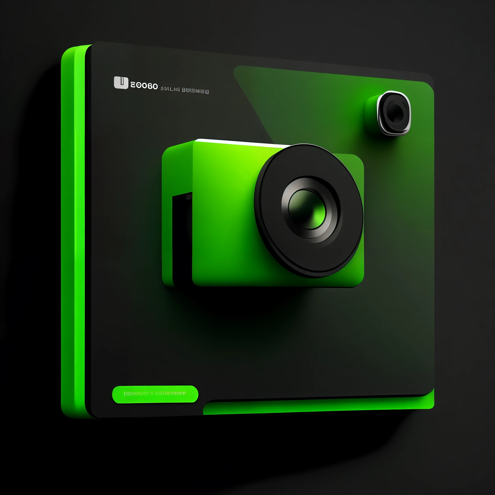 design of a instagram black and green post, tech, brilhante