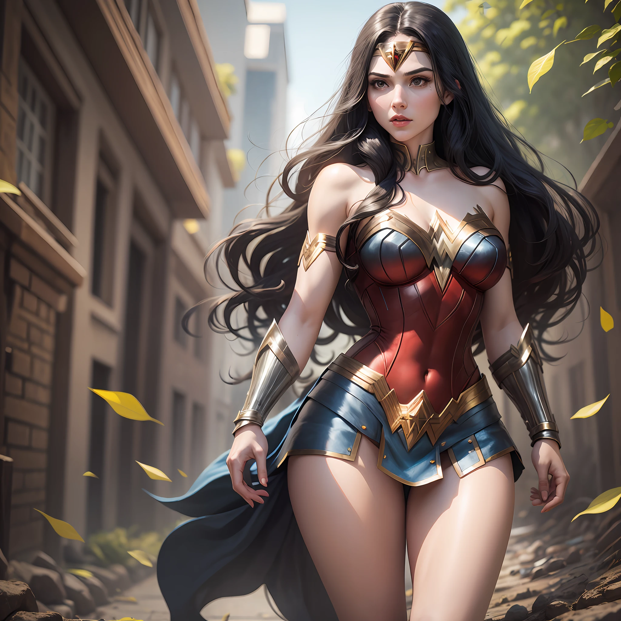 White woman with long black hair as wonder woman young 20 years full body --auto --s2
