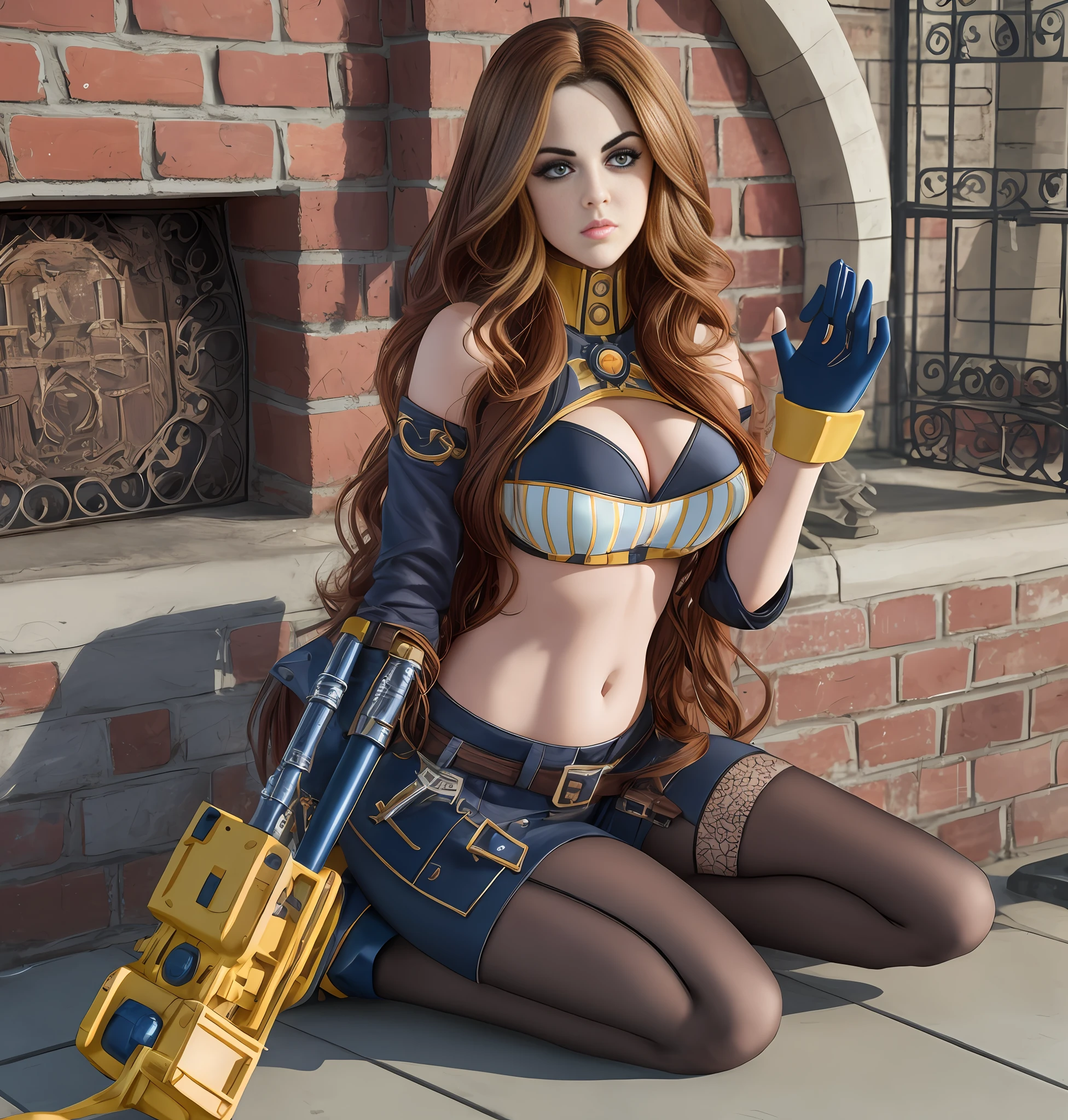 Elizabeth Gillies,
full body in high definition with a Foot Support in one and evolution 8k (( Miniature toy for collection))