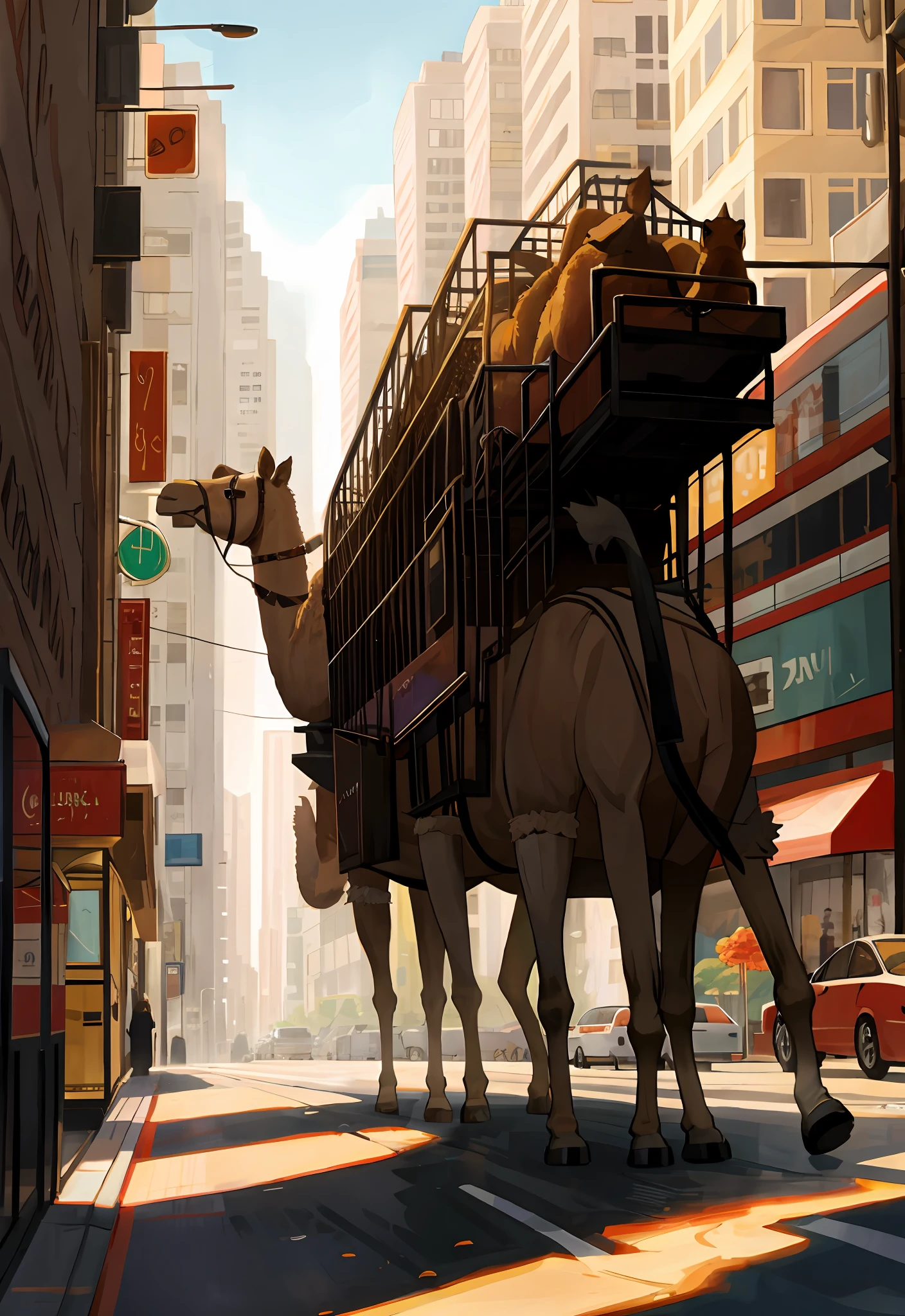 Camel in the city
