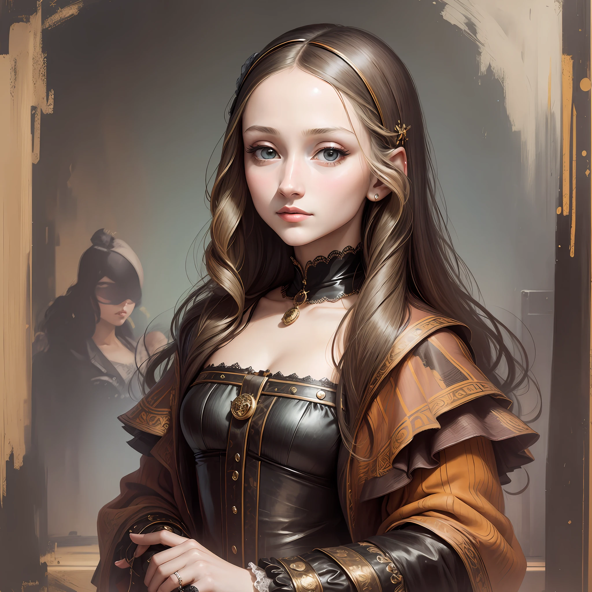Modern reinterpretation of Monalisa, fashionable clothes, pop style, current setting, realistic, 16k --auto --s2