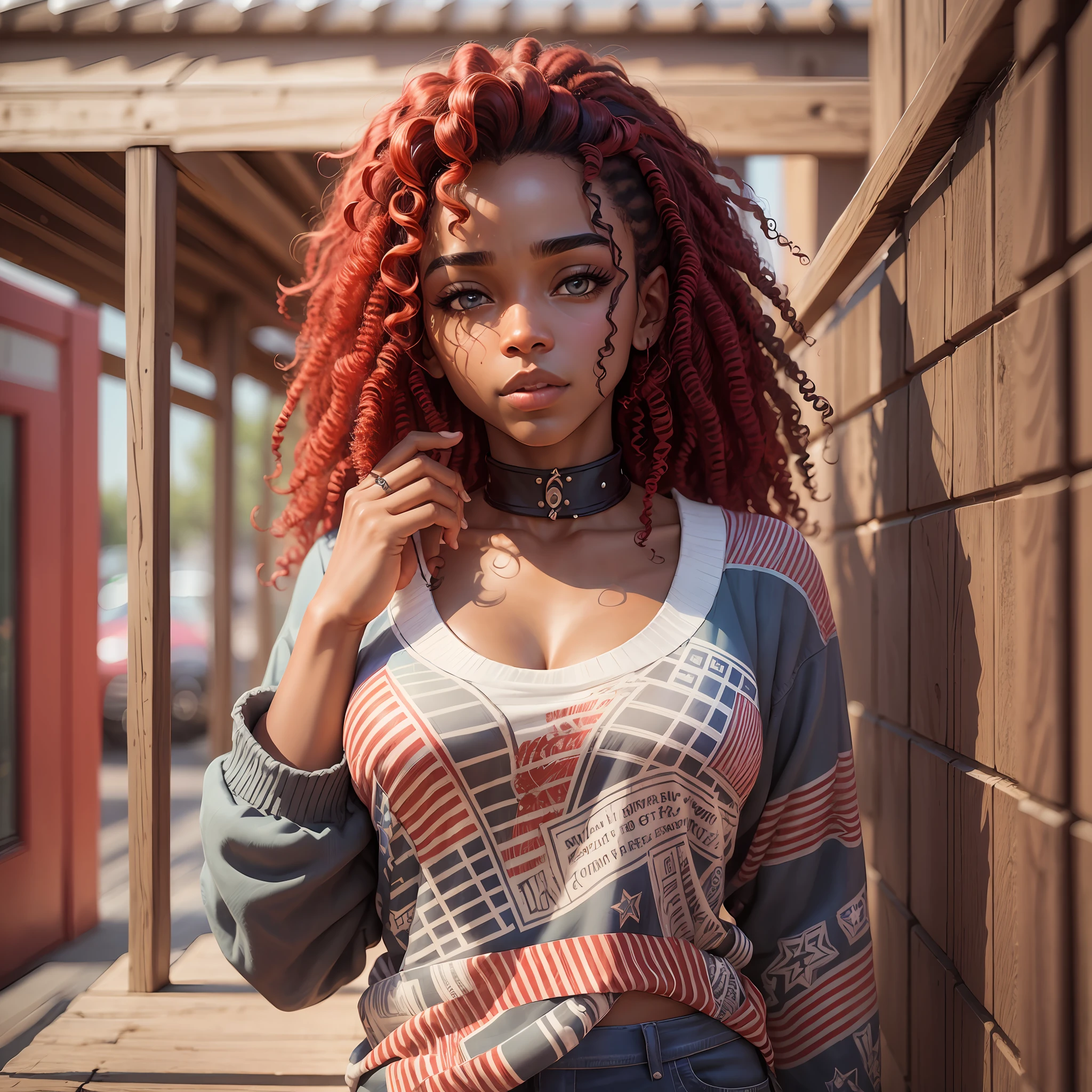 black skin, blue curly hair, heroic pose, blue magic --auto --s2