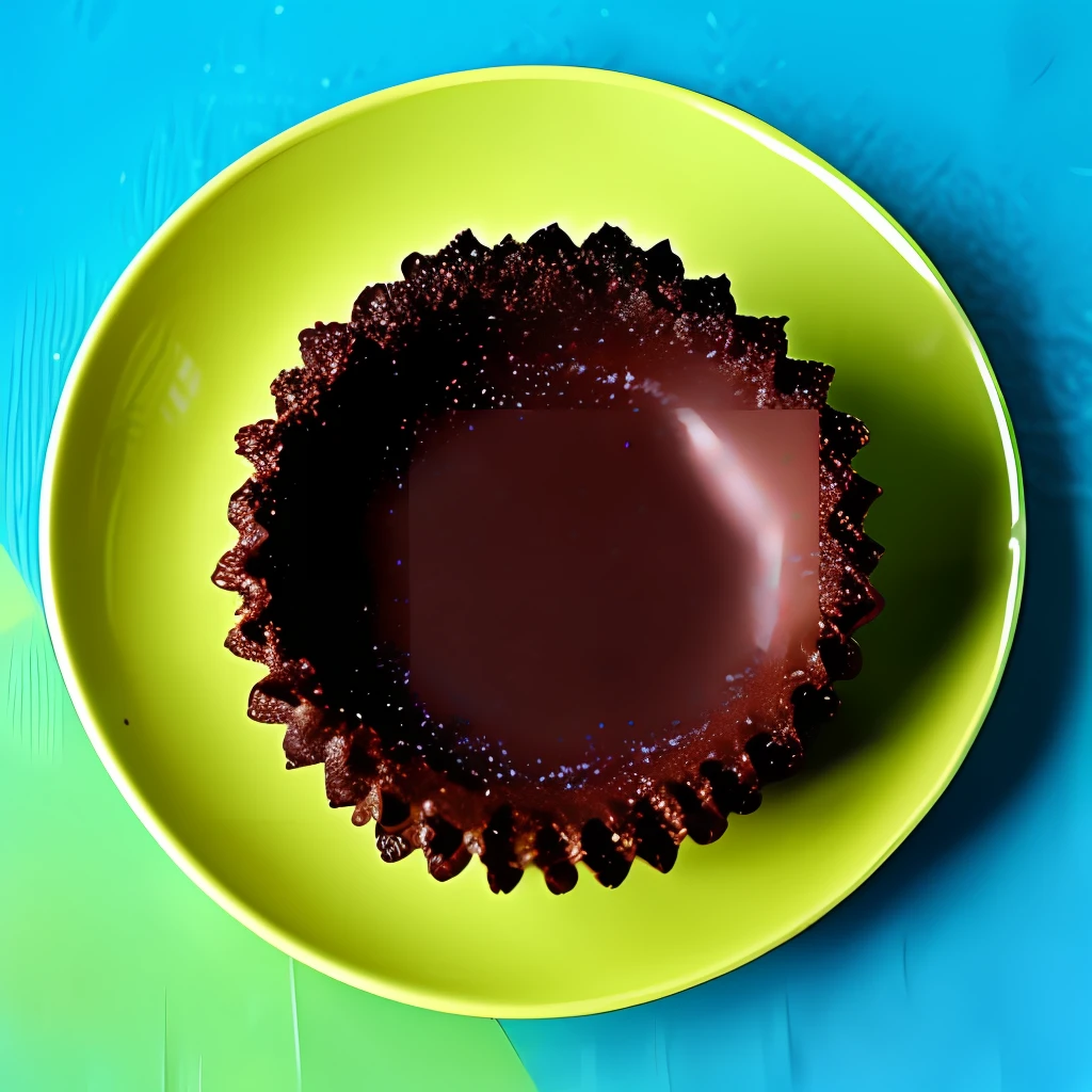 Chocolate brigadeiro with rainbow background