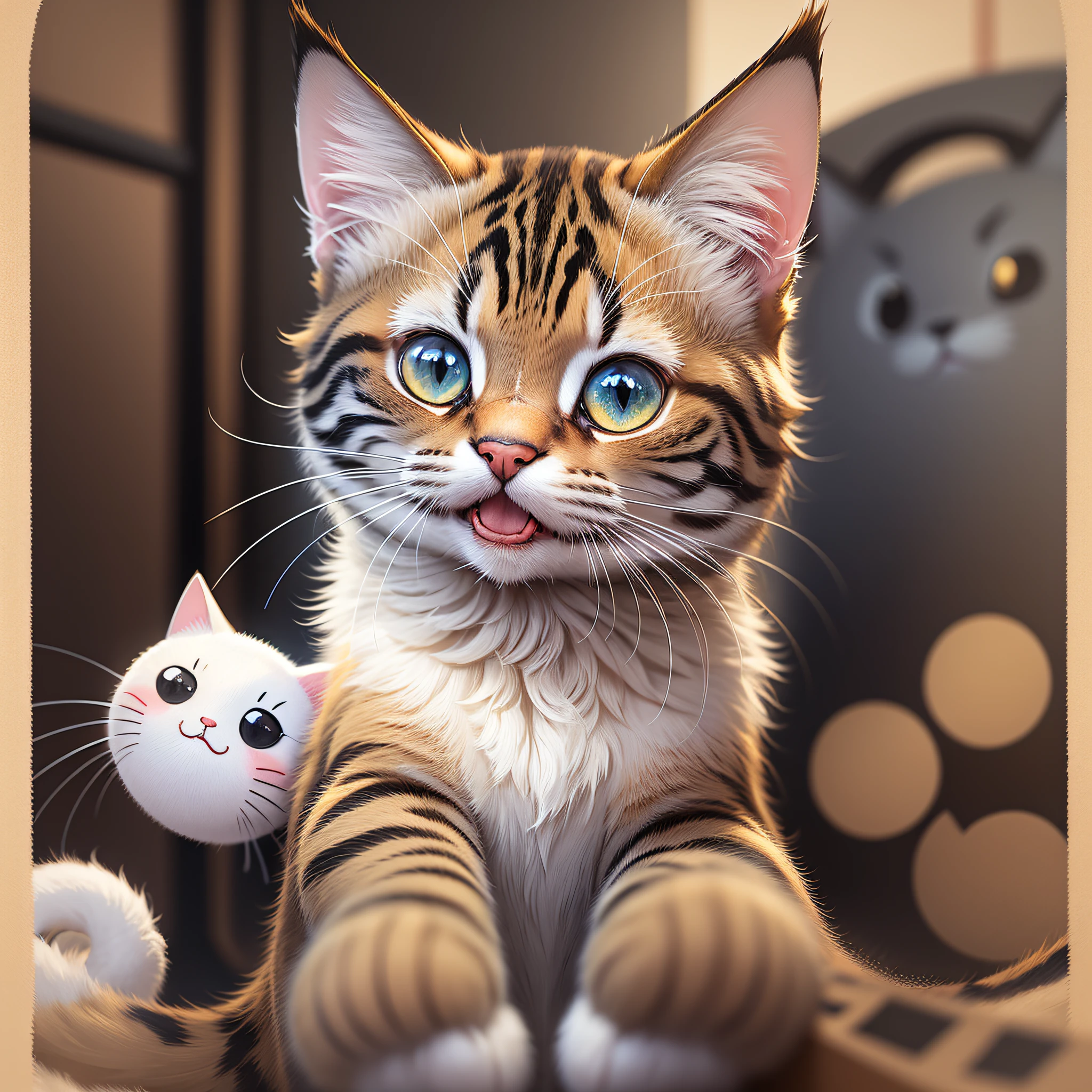 a happy cat sticker --auto --s2
