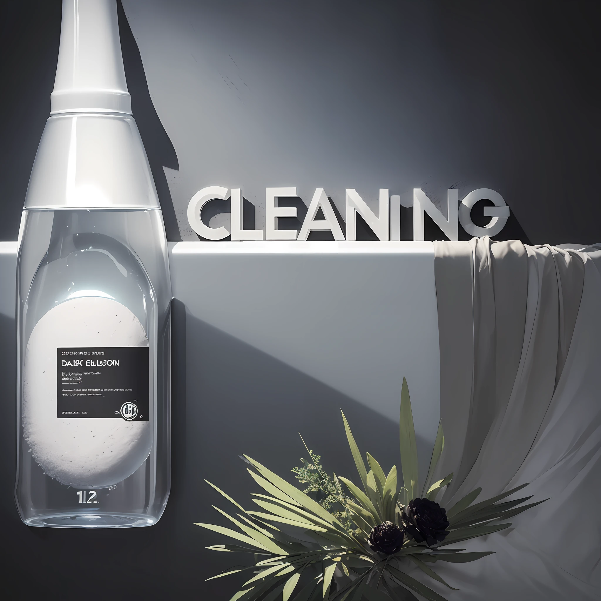 (elegant design,dark background:1.2,Cleaning:1.3),cleaning product,organized environment,peeling:1.3,clean,layout,airy. --auto --s2