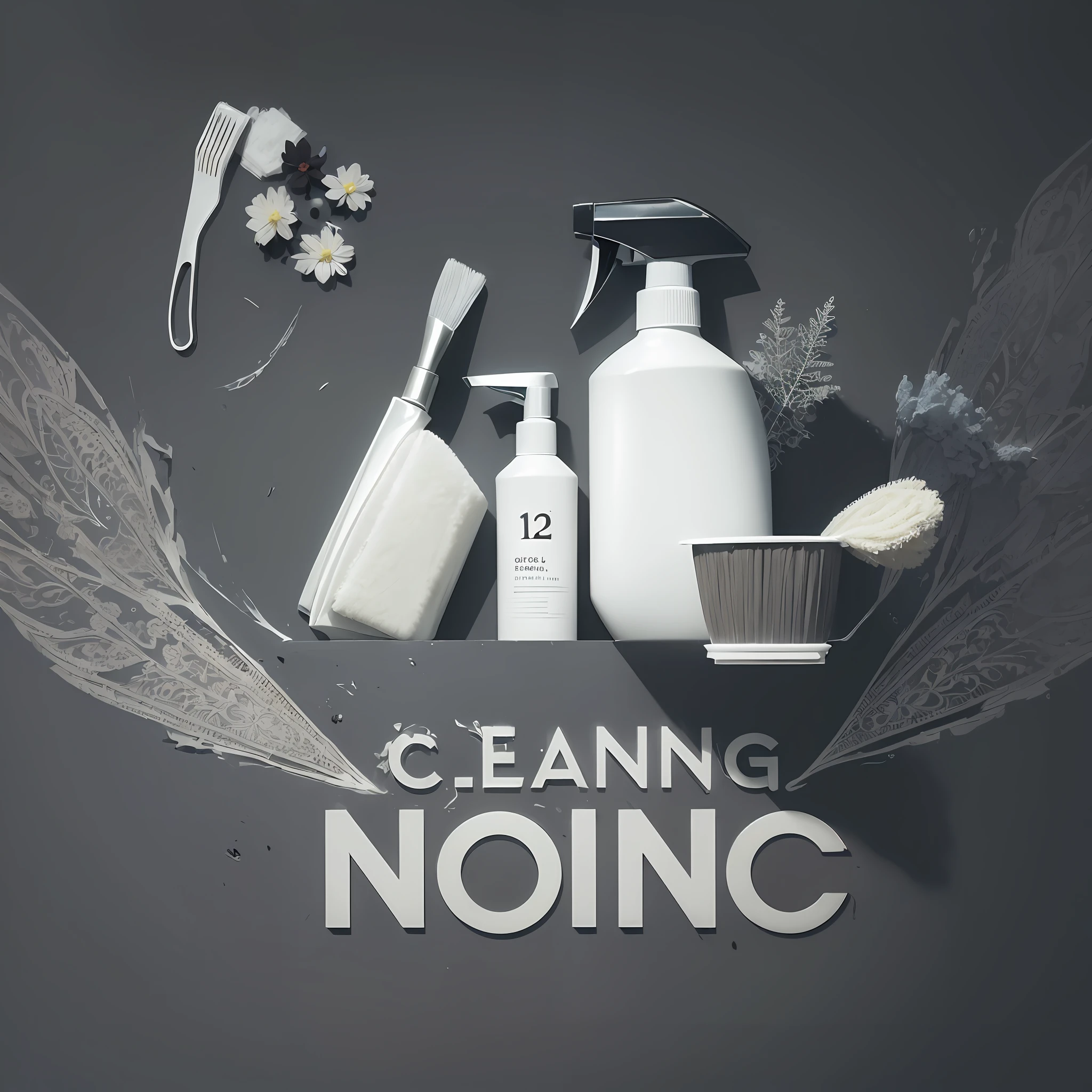 (elegant design,dark background:1.2,Cleaning:1.3),cleaning product,organized environment,peeling:1.3,clean,layout,airy. --auto --s2