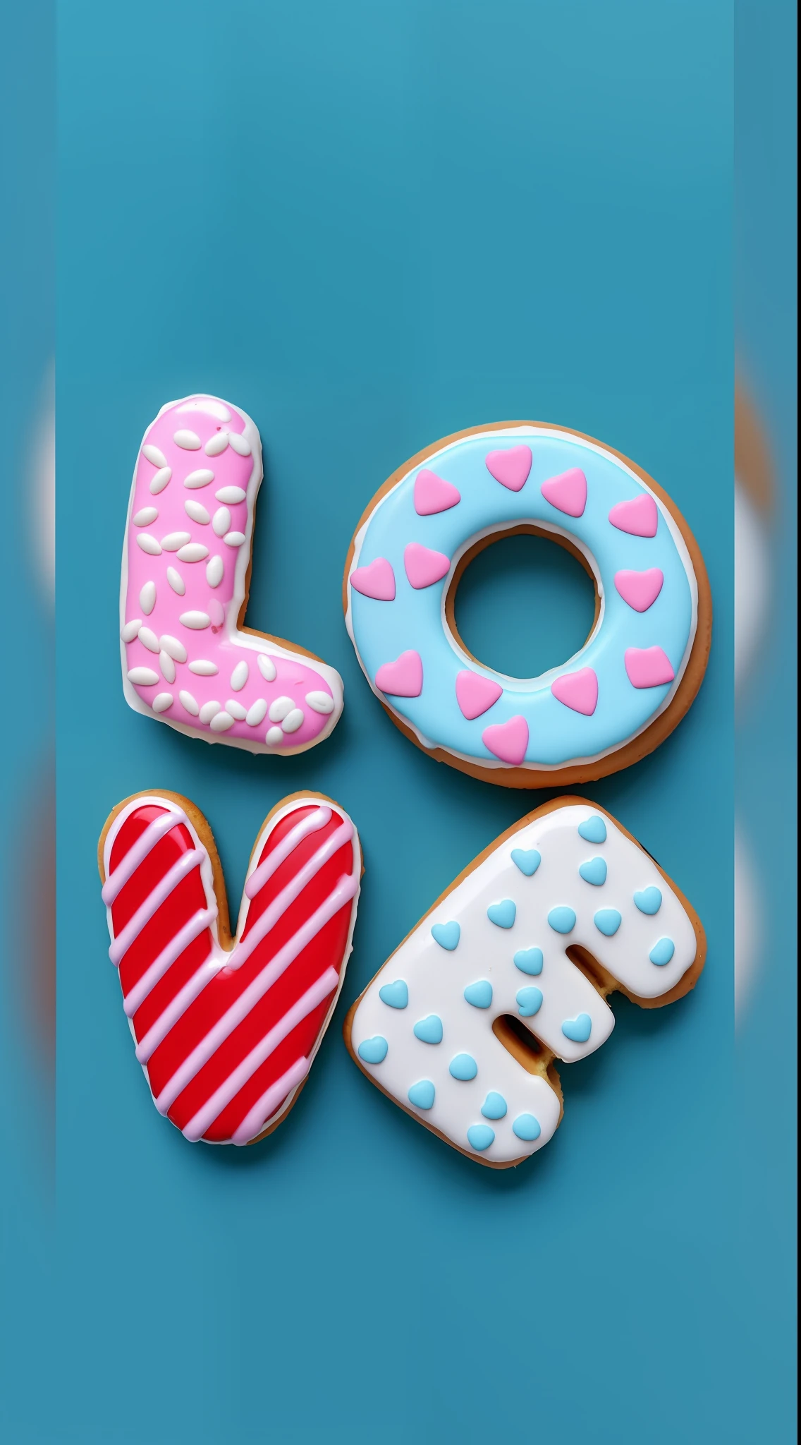 a close up of a doughnut with a donut and a love sign, love os begin of all, love theme, ❤🔥🍄🌪, i love you, love art, lovely, cookies, lovely and cute, 1614572159, in love, love interest, added detail, lovecratian, love is begin of all