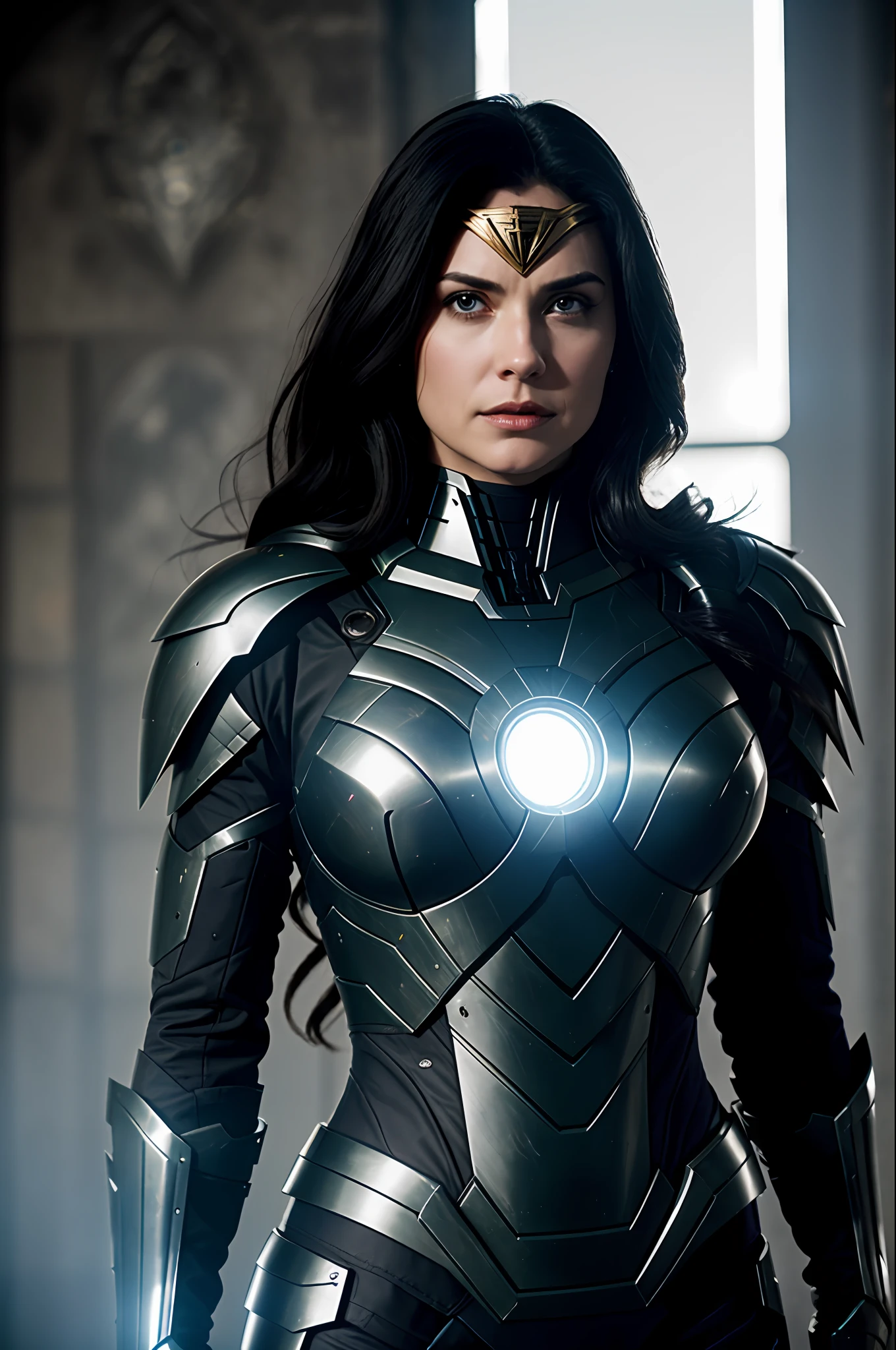At 39, this woman displays an imposing and magnetic presence. Its detailed armor combines distinct elements of the legendary characters Wonder Woman, Iron Man, Moon Knight and Blade the Vampire Hunter, developed into a unique and powerful appearance.
His armor is a technological and aesthetic work of art, designed to combine protection and agility. Inspired by Wonder Woman, the armor features a harmonious blend of red, blue, and gold tones, highlighting her nobility and courage. The set consists of sturdy and flexible metal plates, which hug your body elegantly, allowing for a wide range of movements.
The design of the armor is influenced by the innovation and tolerated of Iron Man. It is equipped with advanced technology, such as jet thrusters integrated into the boots, which grant it speed and the ability to fly short distances. Their fists have directed repulsors, capable of firing powerful and precise bursts of energy.
The influence of the Moon Knight manifests itself in the appearance and mystery of the armor. Touches of silver and black adorn the metal plates, and the sight of the woman behind the mask reveals only her eyes, which glow with a lunar aura, conveying a supernatural connection to the nocturnal forces.
To top it off, the influence of Blade the Vampire Slayer is visible in the subtle and practical details of the armor. She carries a variety of pockets and strategic compartments to store wooden stakes, crucifixes and garlic jars, allowing her to always be ready to face supernatural creatures.
This 39-year-old woman embodies a perfect fusion of strength, agility and autonomy. His detailed and unique armor is a visual expression of his superhuman abilities and his commitment to protecting humanity from the threats of evil. She represents courage, justice and perseverance, a true heroine whose presence inspires everyone to her own