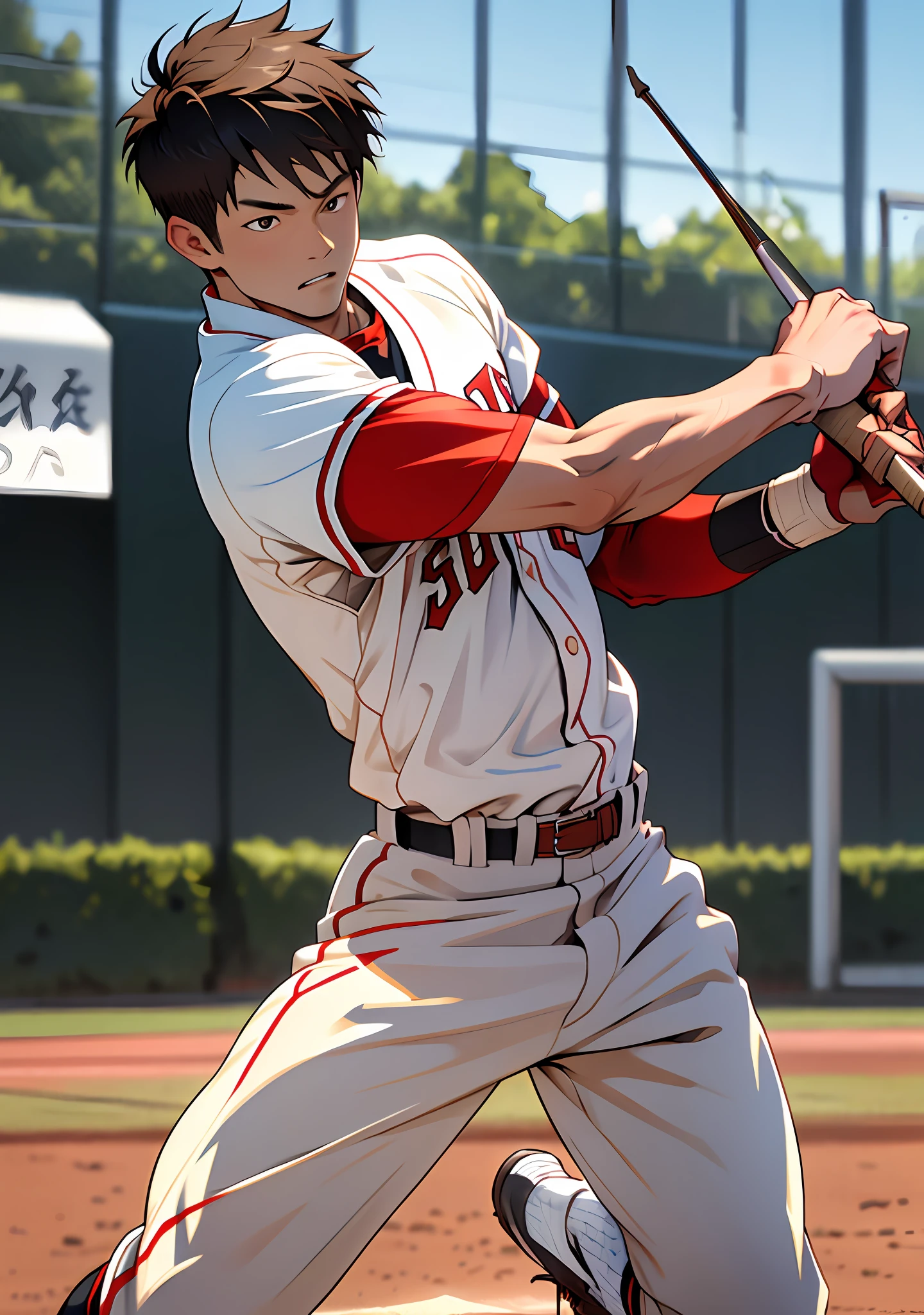 Hold the bat, swing the bat
