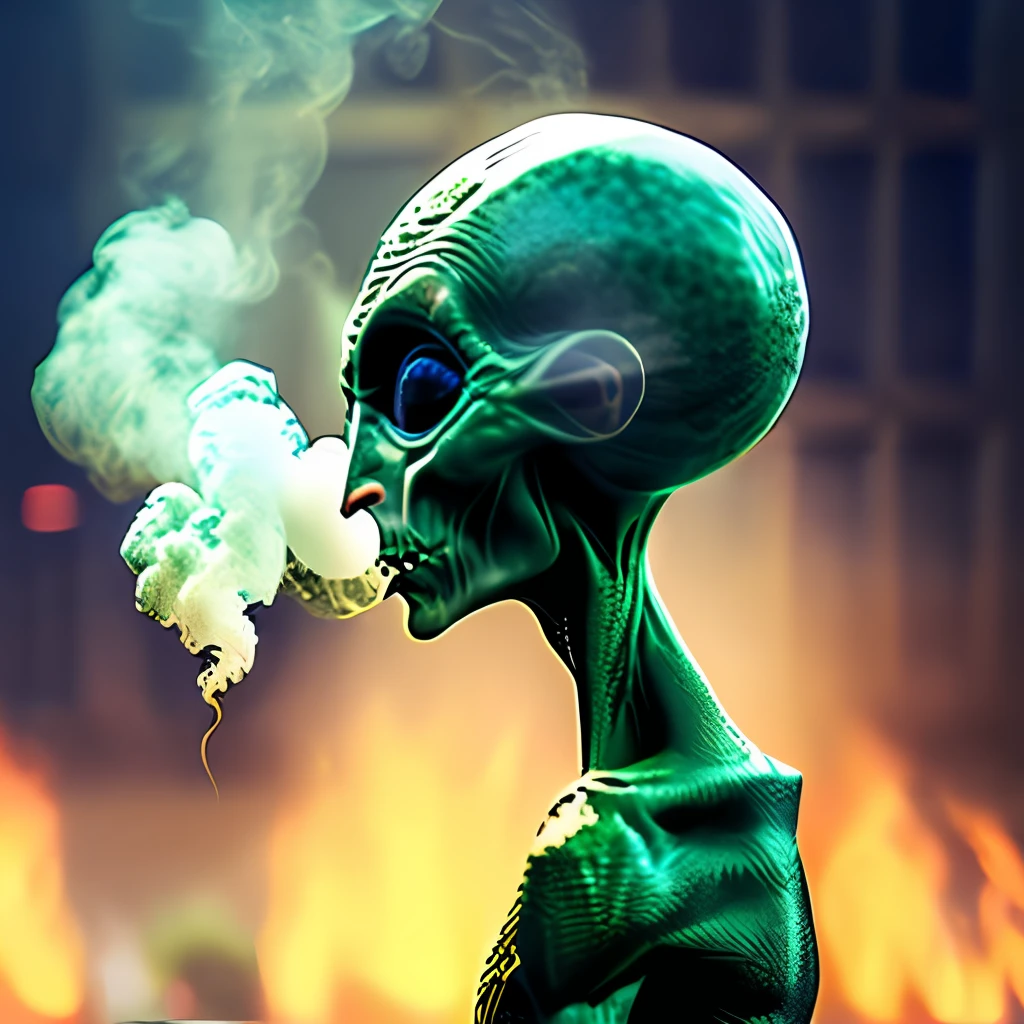 Raw photo of ETGrey Alien smoking, candid photo, Realme X50 Pro, slow shutter speed, iphone photography, realism, digital, instagood, instagram, highly processed, megapixel