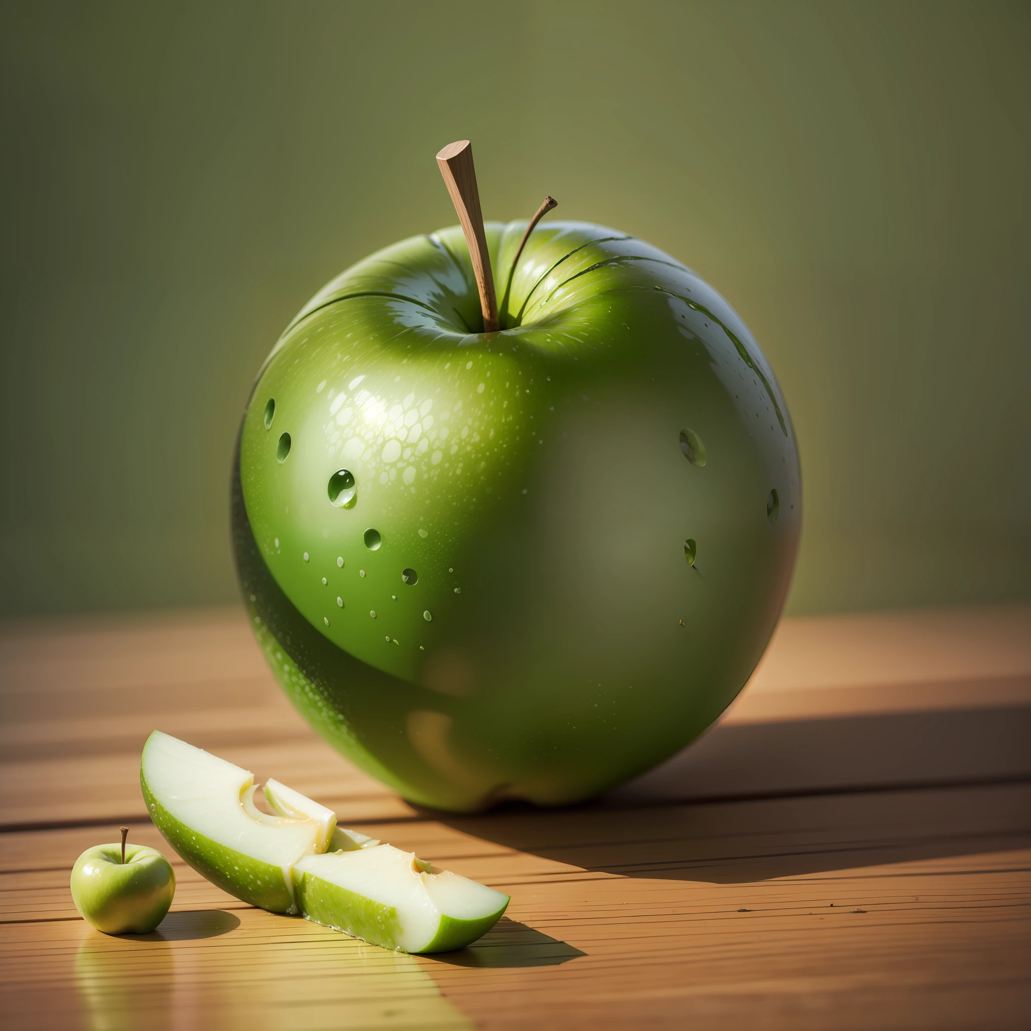 a green apple, fruit, dadaism, apple, a green apple --auto --s2