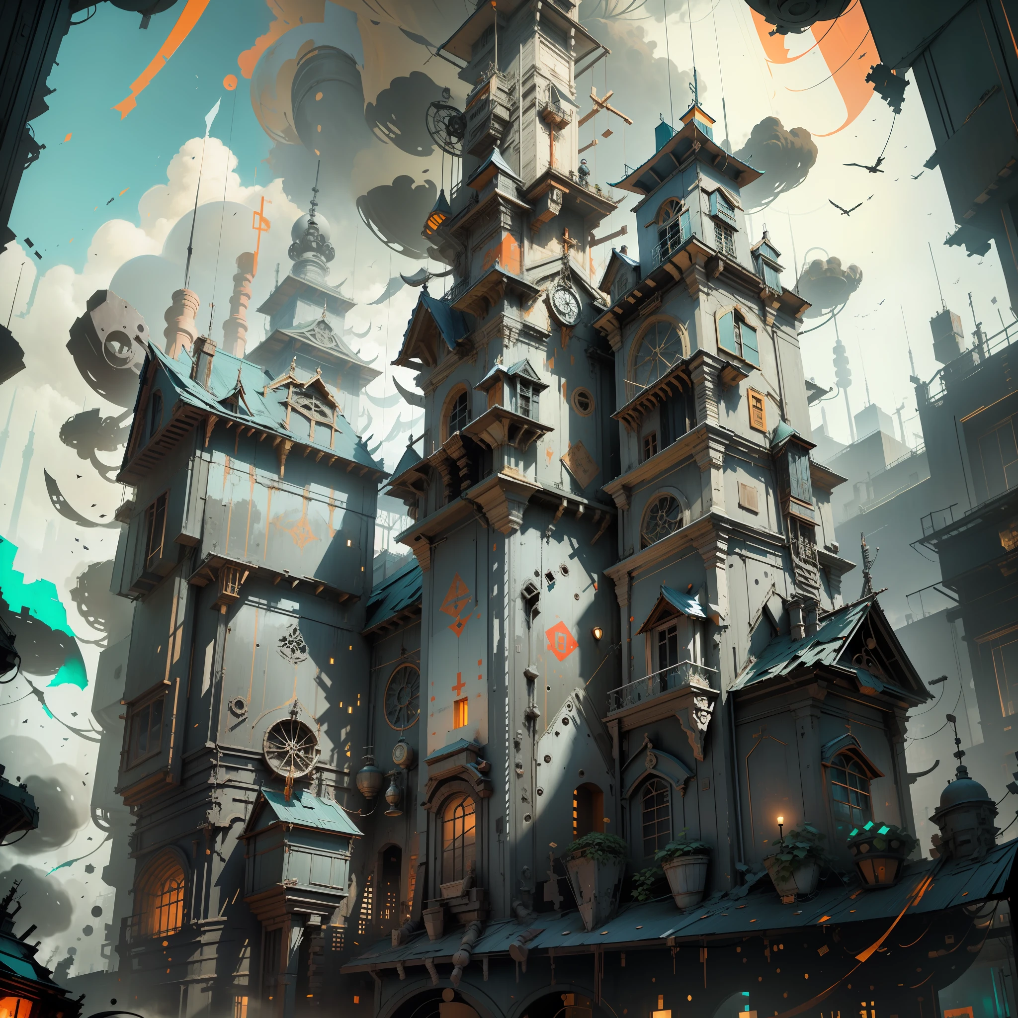 Enginer, architecture, Strange and bizarre construction