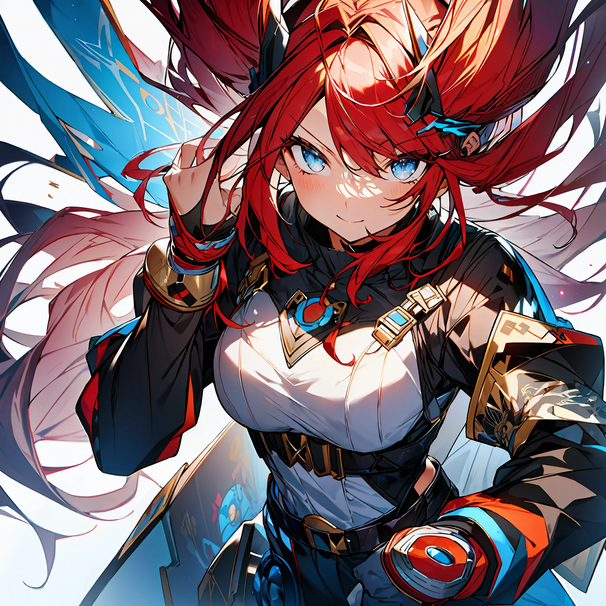 background, language_text, Japanese letters in graffit ,girls, long red hair, excellent lighting, sidelighting, (), vhsKeeper,, style GUILTY GEAR -STRIVE perfect ultimate (flat color: 1.3), (magazine_cover: 1.4), (multicolored_background: 1.3), striped_background, card_background, :: comix style by joe madureira :: circular pieces of metals glued to the ultra detailed arms coming out sparkling shine, , perfect and detailed, ultra detailed shirt with abstract design and with print of Japanese letters in graffit of the sides of the clothes, image of girls with big breast, on top of a futuristic motorcycle, with immersive effects, hover effect, background style graffiti tribal tattoo with vibrant colors "ultra hdr" detailed and with focus effect, (masterpiece: 1.2, best quality), (beautiful eyes with huge eyelashes finely detailed: 1.2), , ((Solo)), (Finely detailed eyes and detailed face :1.3), in various full-body attack poses, (cute background: 1.2),futuristic costume, super detailed circular metals Clinging to the arms and pants, fantastic paintings