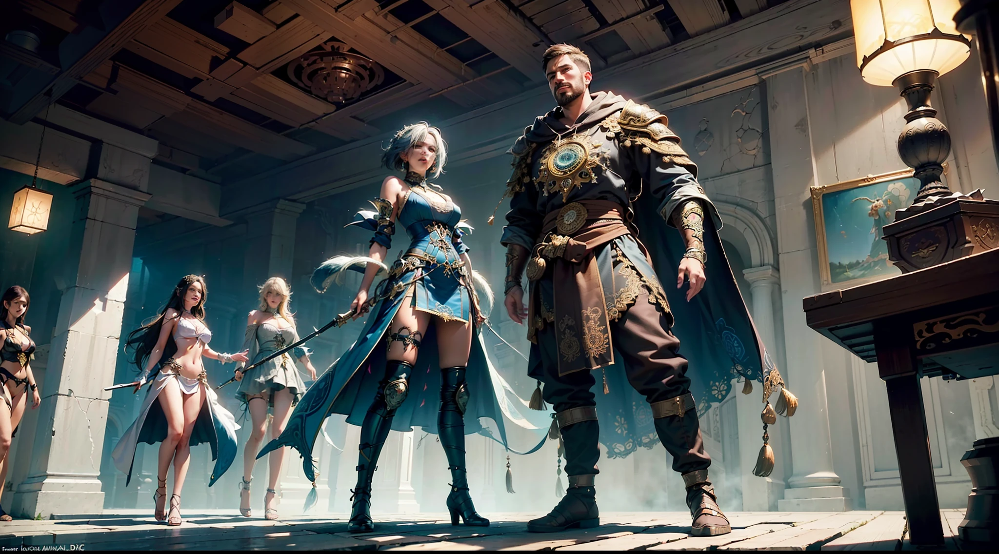 ((best quality)), ((masterpiece:1.2)), (extremely detailed:1.1), (8k, high quality, cinematic, hyper realistic, illustration), (autodesk maya, octane render, unreal engine, game character, ray tracing, hdr), (35mm focal length, f/2 aperture, dynamic perspective, depth of field),(1girl, dynamic angle), the most beautiful form of chaos, a brutalist designed, vivid colours, (zentangle, mandala, tangle, entangle), (fractal art), silk web, 3d, realistic, CG, 3D model, beautiful, elegant, confident, (hdri, bloom, rim lighting, soft lighting, low key), delicate\(armor\) wizard robe