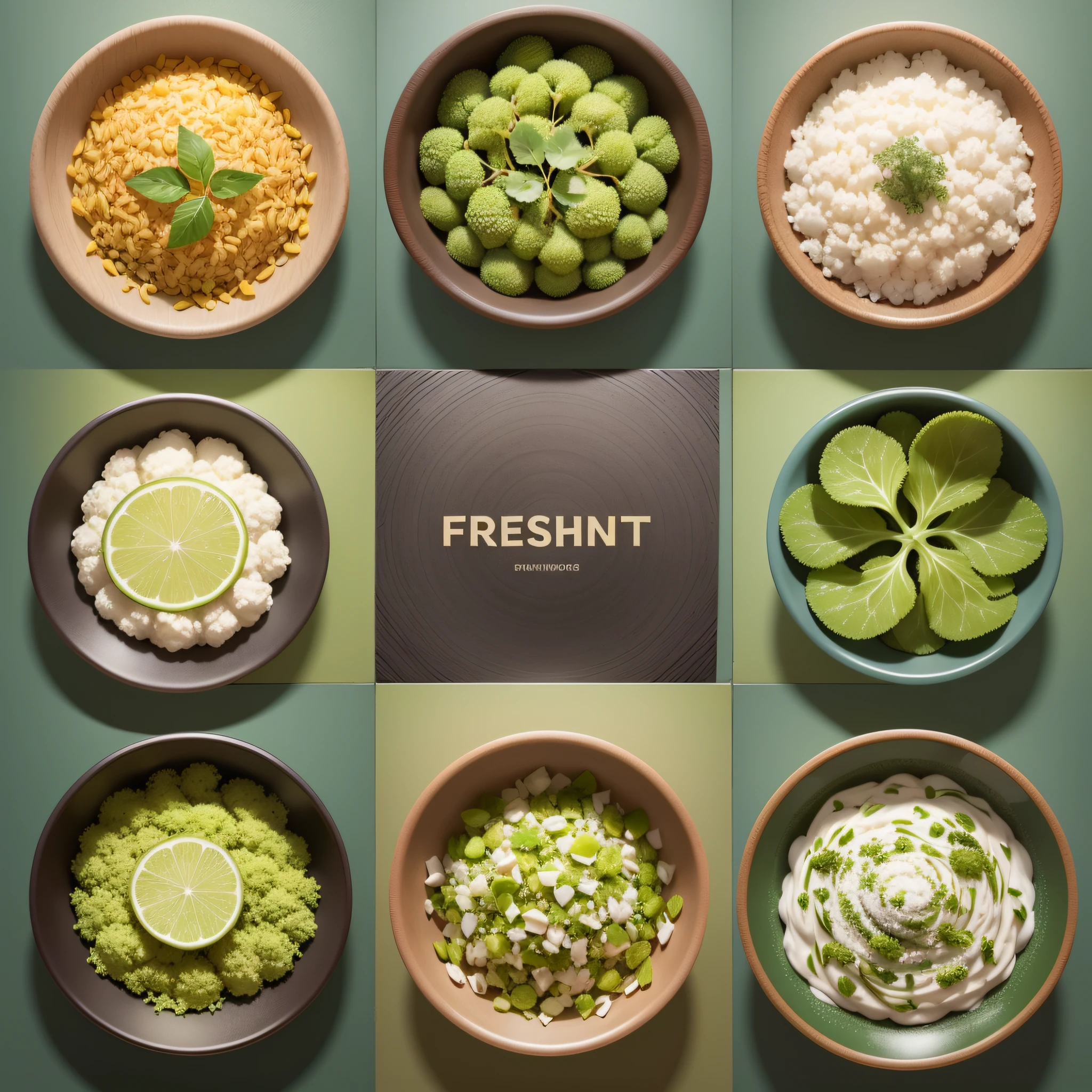 Description: Create a visually appealing and engaging background image or wallpaper for an advertisement with the theme of "Fresh Food Small Icon Ad Background" or "Green Advertising Background". The focus of the design should be on promoting fresh and healthy food in a visually appealing manner.

Key Elements to Include:
1. Fresh Food Icons: Incorporate small icons representing various fresh food items such as fruits, vegetables, grains, and herbs. Use simple and recognizable iconography to depict each item, highlighting their freshness and natural qualities.

2. Vibrant Green Background: Use a refreshing and vibrant shade of green as the primary background color. This color choice represents freshness, health, and the natural world. Ensure the green color complements the overall design and creates a visually appealing contrast with the iconography.

3. Composition: Arrange the fresh food icons in a visually balanced and harmonious manner. Consider creating a grid-like pattern or scattering the icons strategically across the background. Play with different sizes and orientations to add visual interest and dynamism to the composition.

4. Clean and Minimalist Design: Maintain a clean and minimalist design aesthetic to allow the icons to stand out and be easily recognizable. Avoid clutter or excessive visual elements that may distract from the overall message.

5. Typography: Incorporate minimalistic and legible typography for any text elements, such as taglines, slogans, or brand names. Choose fonts that complement the overall design and are easy to read.

6. Visual Hierarchy: Ensure that the most important elements, such as the main message or focal point, are visually emphasized through size, color, or placement. This helps guide viewers' attention and enhances the overall impact of the design.

7. Seamless Tile or Appropriate Dimensions: Depending on the intended use as a background image or wallpaper, create a seamless tile or choose dimensions that are suitable