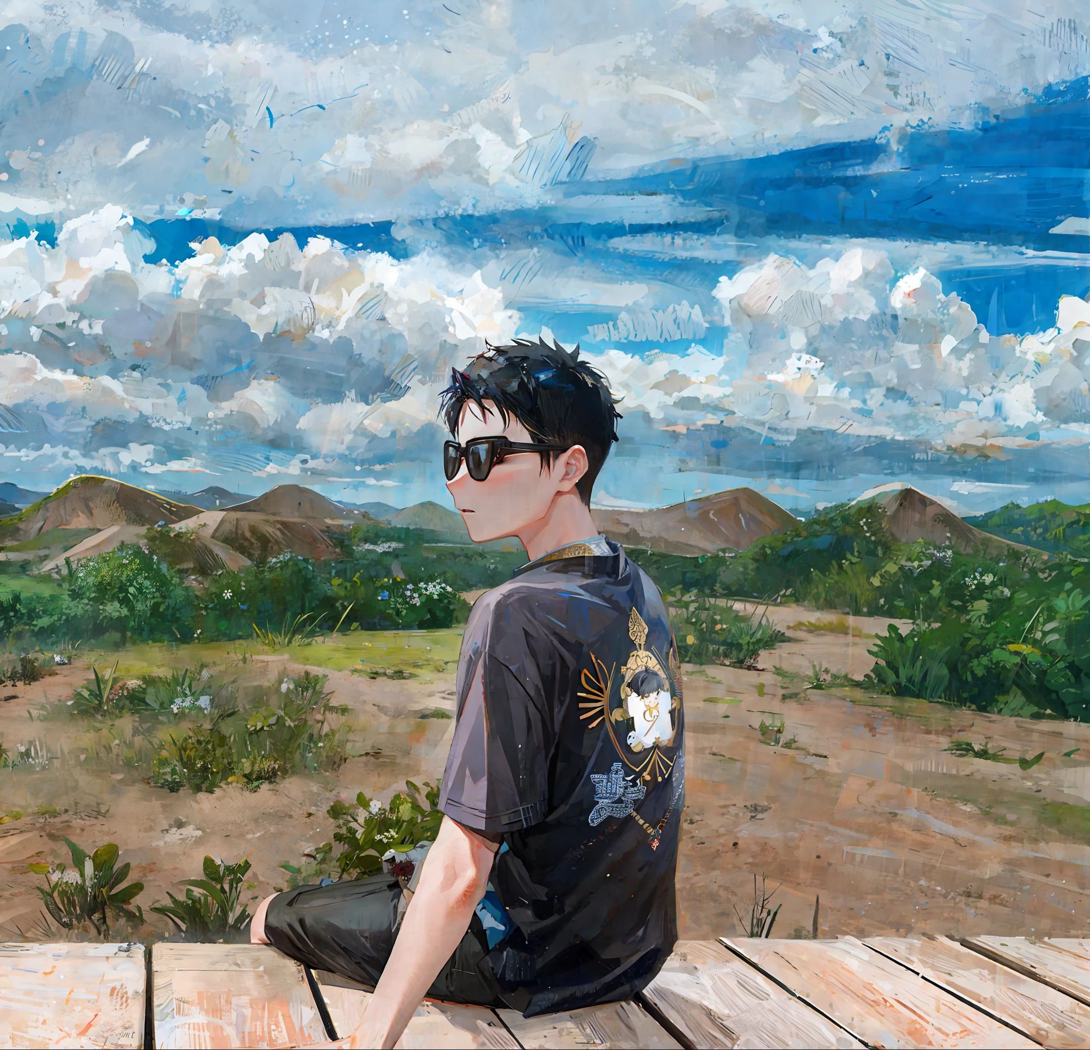 A -yeld Chse boy on his bicycle to Tibet
