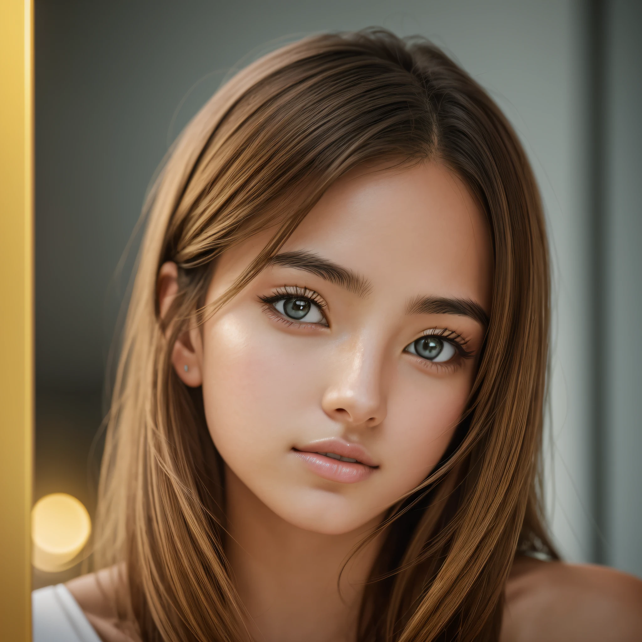 extremely high quality high detail RAW color photo, in locations,highly detailed symmetrical attractive face, angular symmetrical face,perfect skin, skin pores, soft focus, (film grain, vivid colors, film emulation, kodak gold portra 100, 35mm, canon50 f1.2), Lens Flare, Golden Hour, HD, Cinematic, Beautiful Dynamic Lighting,shy,elegent,cute,lust,cool pose, viewing at camera, (ultra photorealistic:1.3) --auto --s2