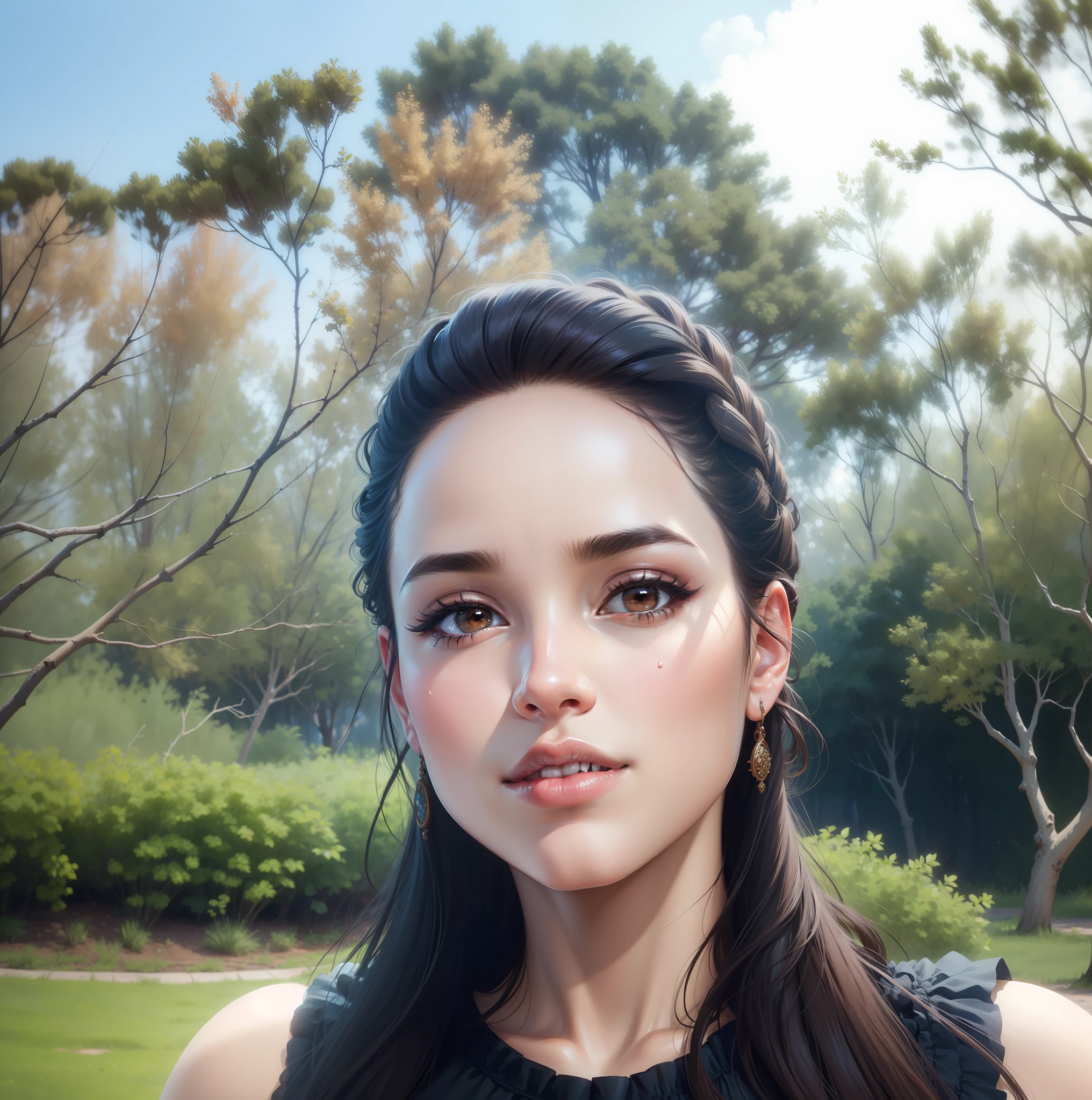 best quality, masterpiece, beautiful face, (highly detailed skin: 1.2), 8k, high quality, high resolution, 4k, 8k, woman, Latina, brown eyes, big lips and white smile --auto --s2