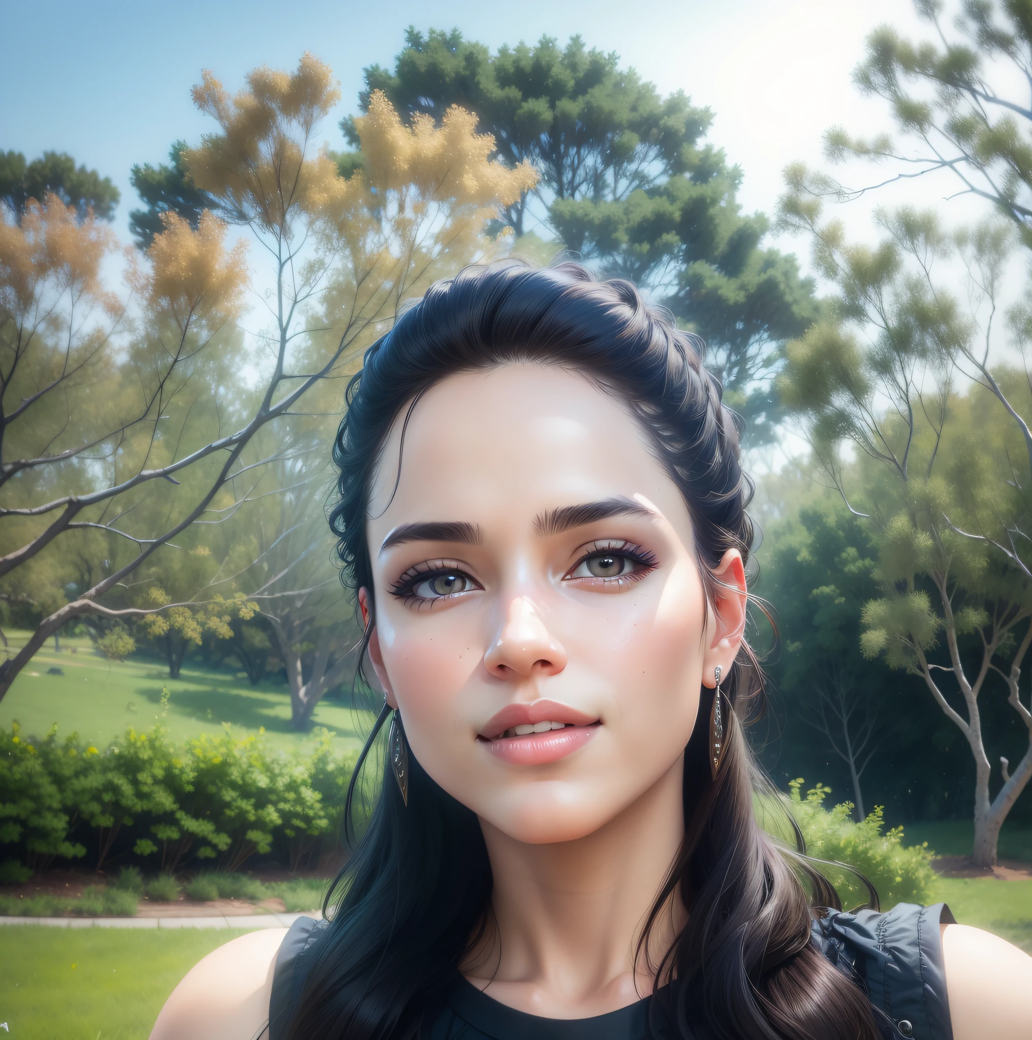best quality, masterpiece, beautiful face, (realistic photo: 1.3), rim lighting, (highly detailed skin: 1.2), 8k uhd, dslr, high quality, high resolution, 4k, 8k, Bokeh, absurdres, woman, Latina, brown eyes, big lips and white smile --auto --s2