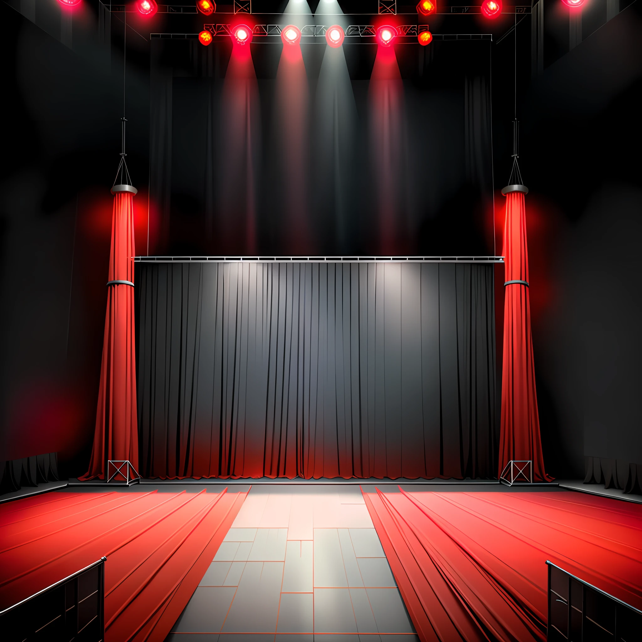 Arad stage with red curtains and spotlights and red carpet, stage background, stage, theater stage, empty stage, stage, stage in club, (stage lighting)), theater stage, theater curtains are red, grand theater stage photo, stage lighting, stage photography, set photo, theatrical stage lighting, theatrical lighting The curtain is larger