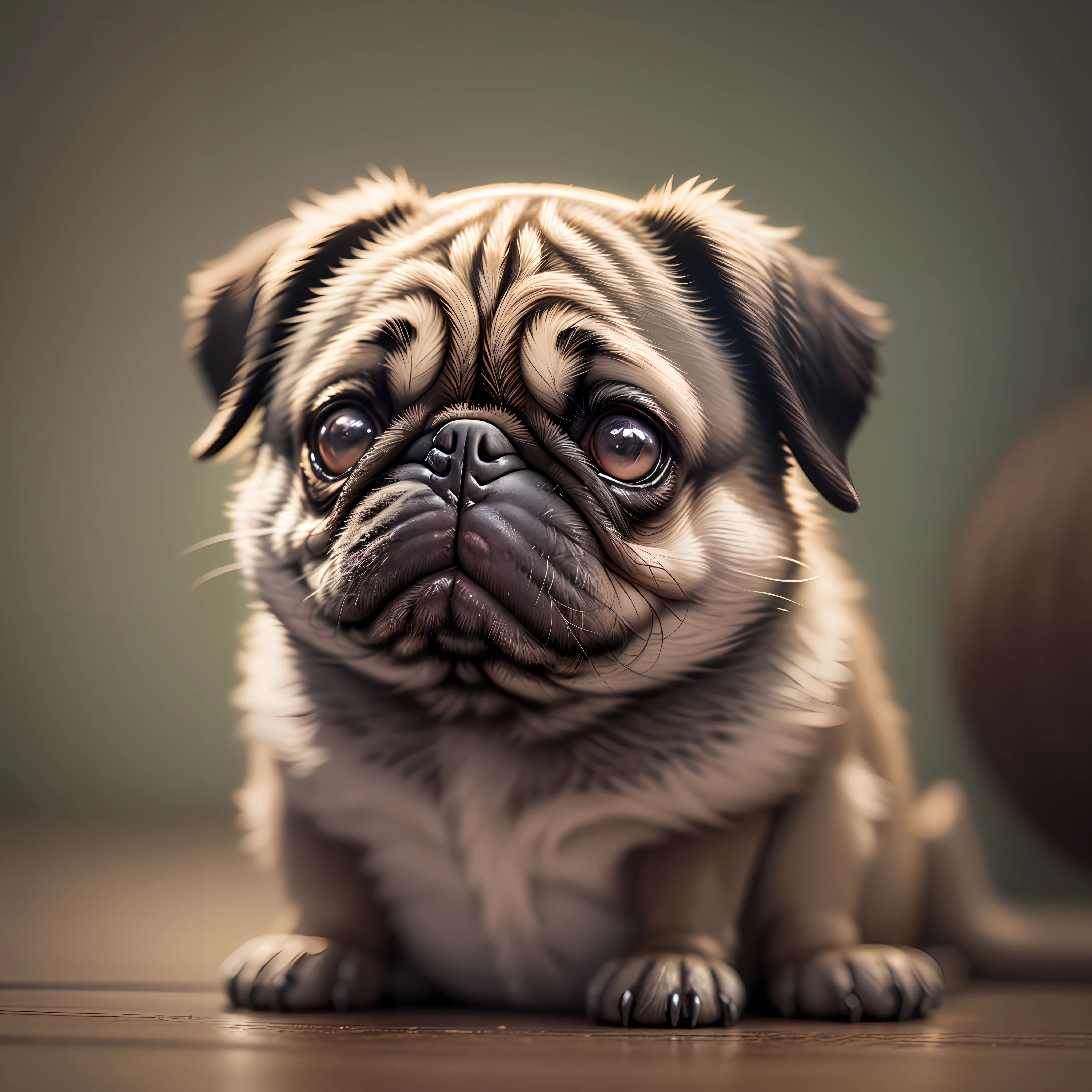 anthropomorphic pug dog, lightroom, cinematic, HDR, raw, intricate, high quality, soft tones, intricate details, low contrast --auto --s2
