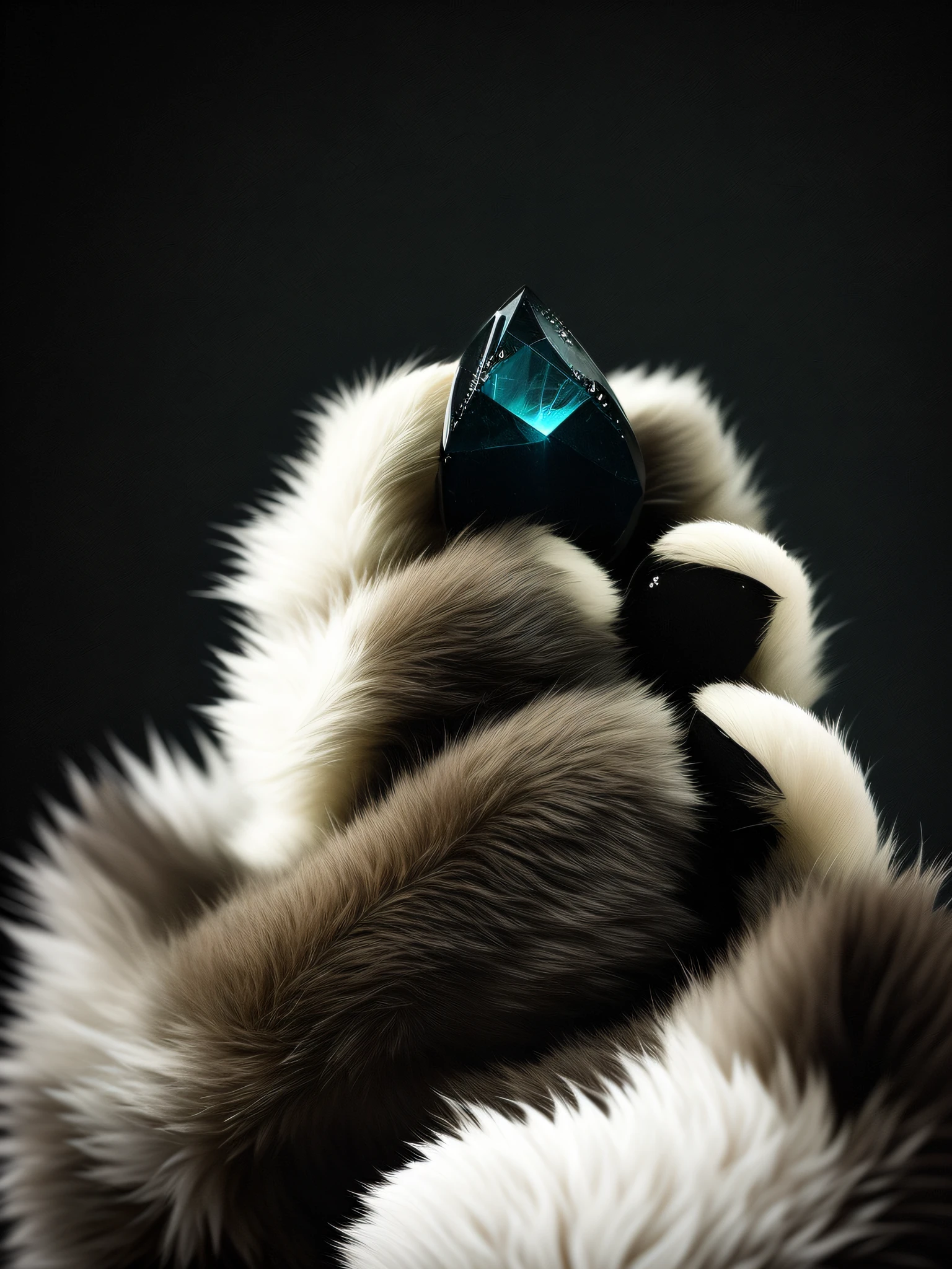The paw, claw and furry paw outstretched, their paw, claw and furry paw tensed, to catch the malevolent and ominous gem, --ar 9:16 --v 5