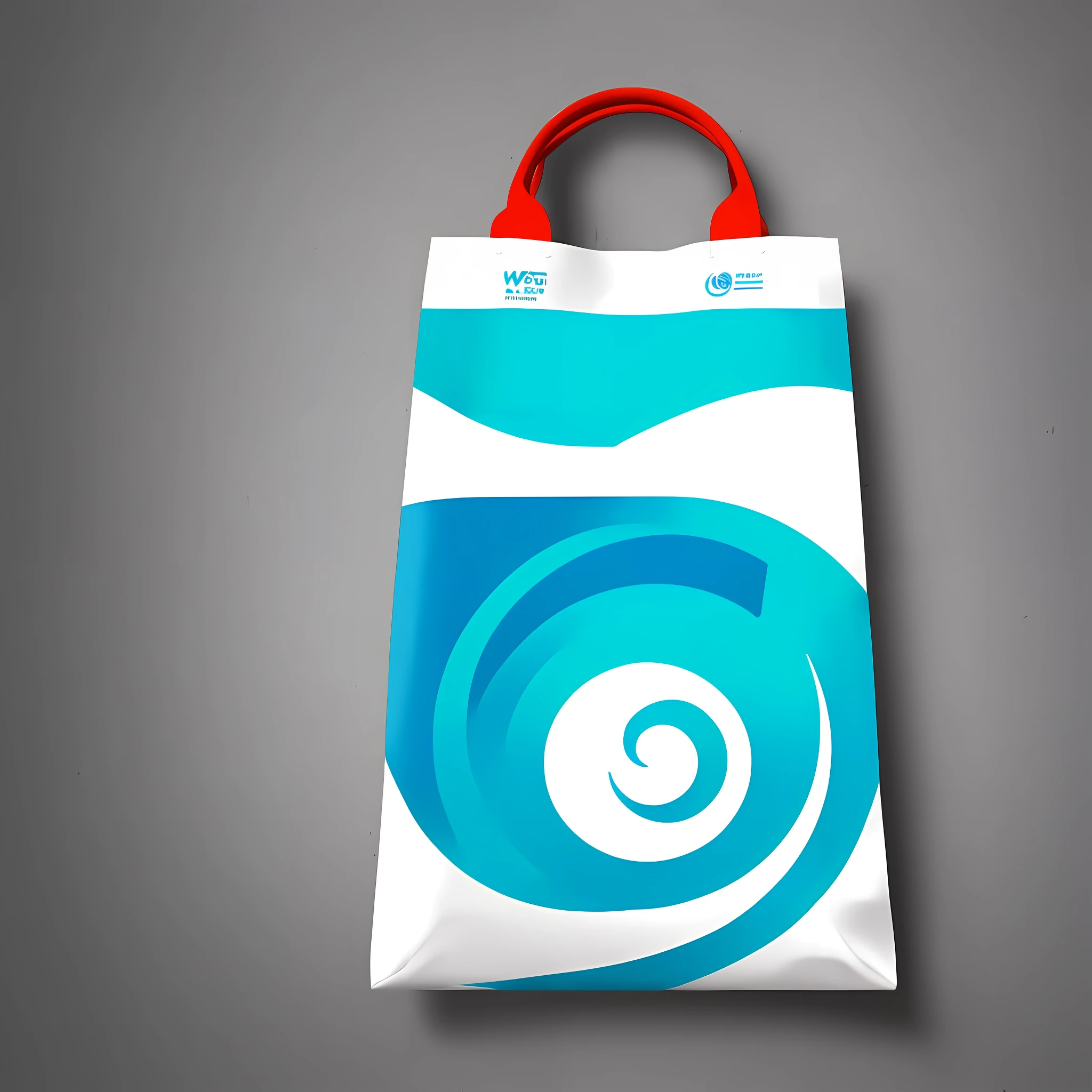 a close up of a shopping bag with a wave on it, bag, logo for a social network, logo in abstract style, icon, iconic logo symbol, bags, logo concept design, vectorized logo style, logo vector art, fluid bag, illustrated logo, simple cartoon style, minimalist logo vector art, logo design, official product photo, abstract logo, big island