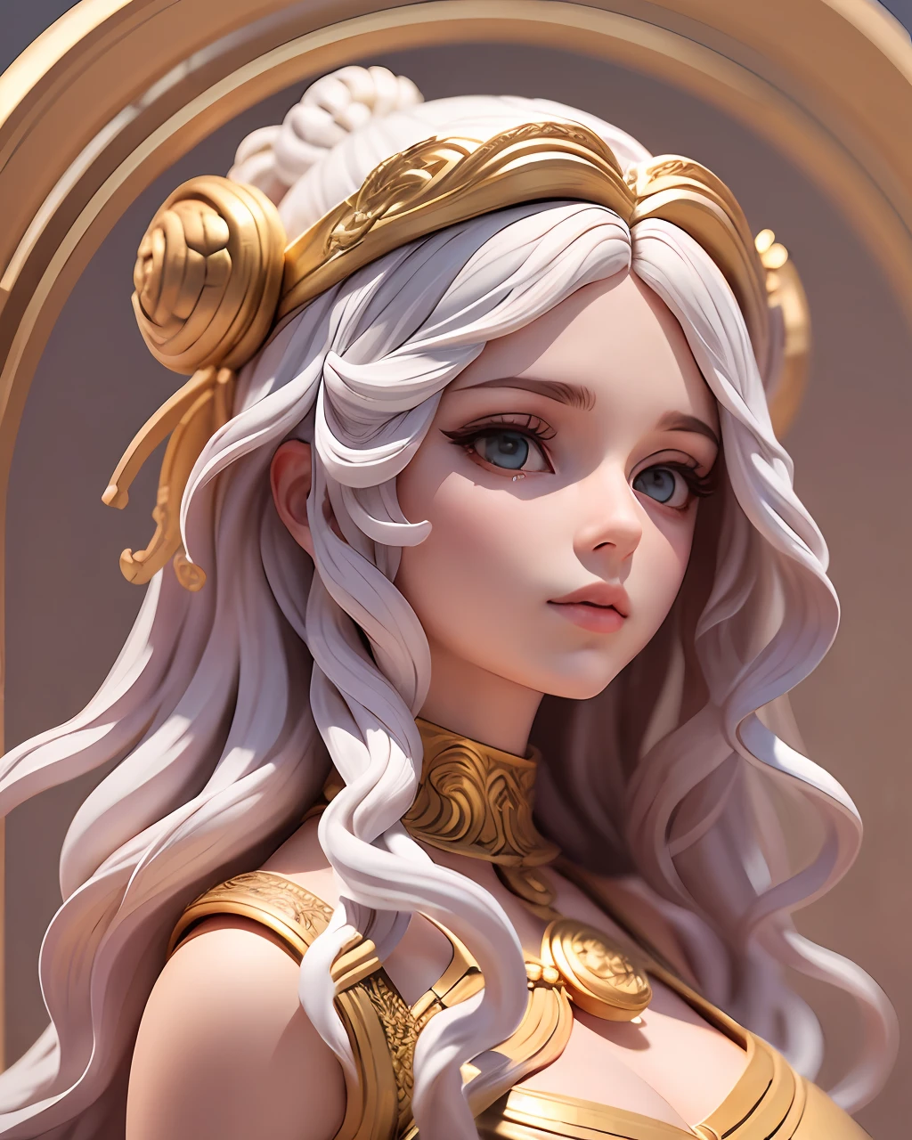 (masterpiece),(best quality),(ultra-detailed), 1girl, medusa, tranparent outfit, ancient greek architecture