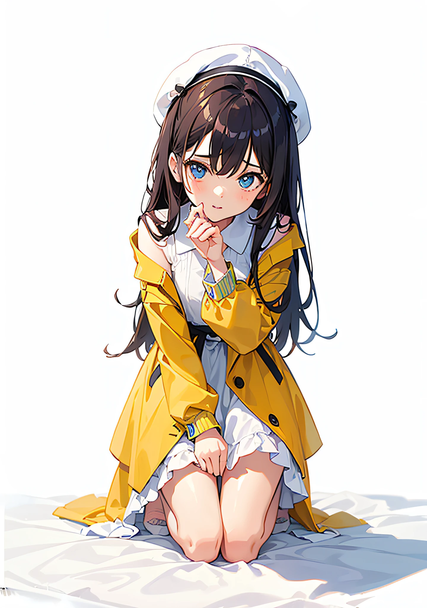 1girl kneeling down