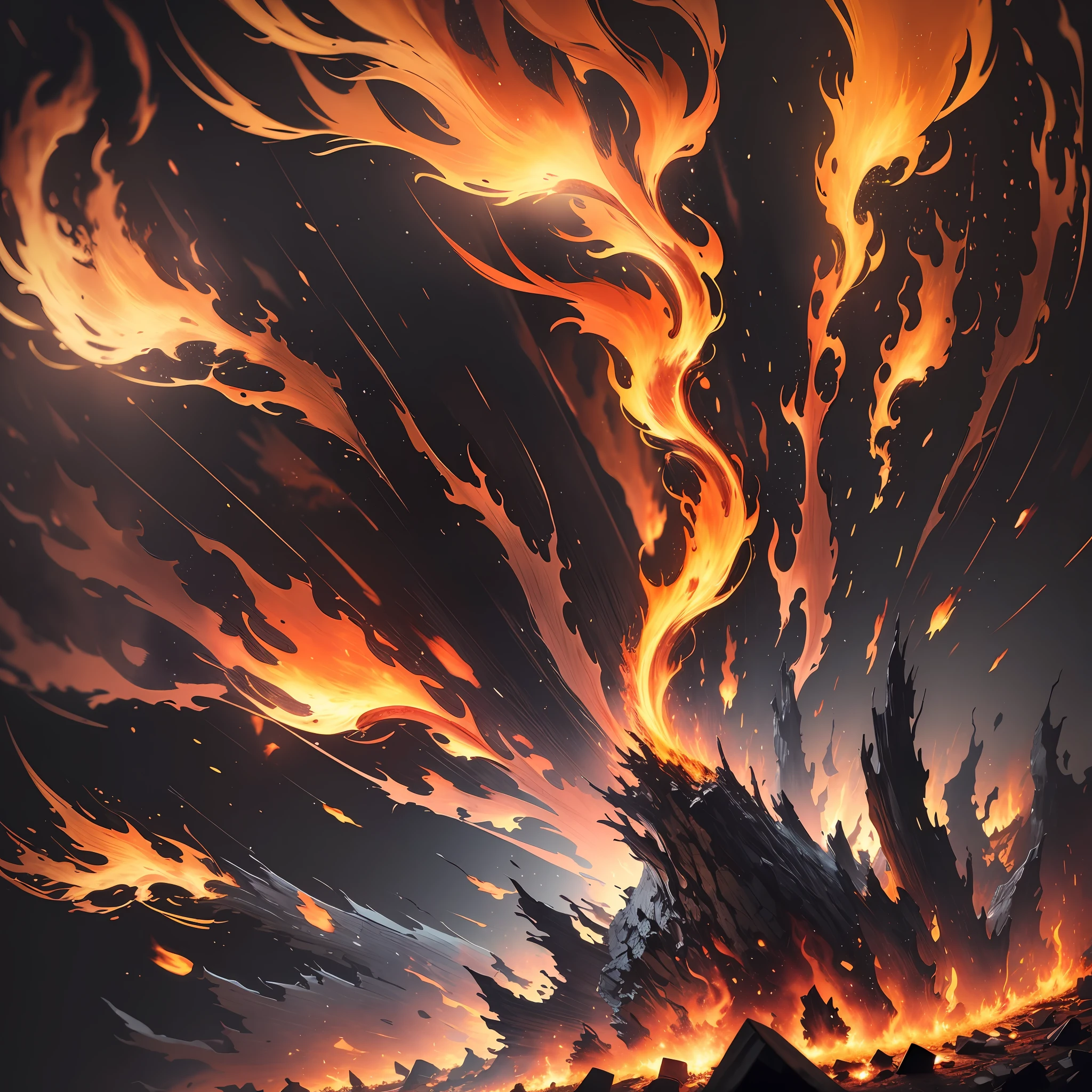Flames burning in the dark, black background, igniting flames, [explosions and fires], fires, bonfire background, bonfire, roaring flames, lots of fire, fire embers, glowing fire, burning fire, fire place roaring, bonfire, fire stain, bonfire, waving flame, holy fire spell art, game icon assets, small flamethrowers, highlight explosions. --auto --s2