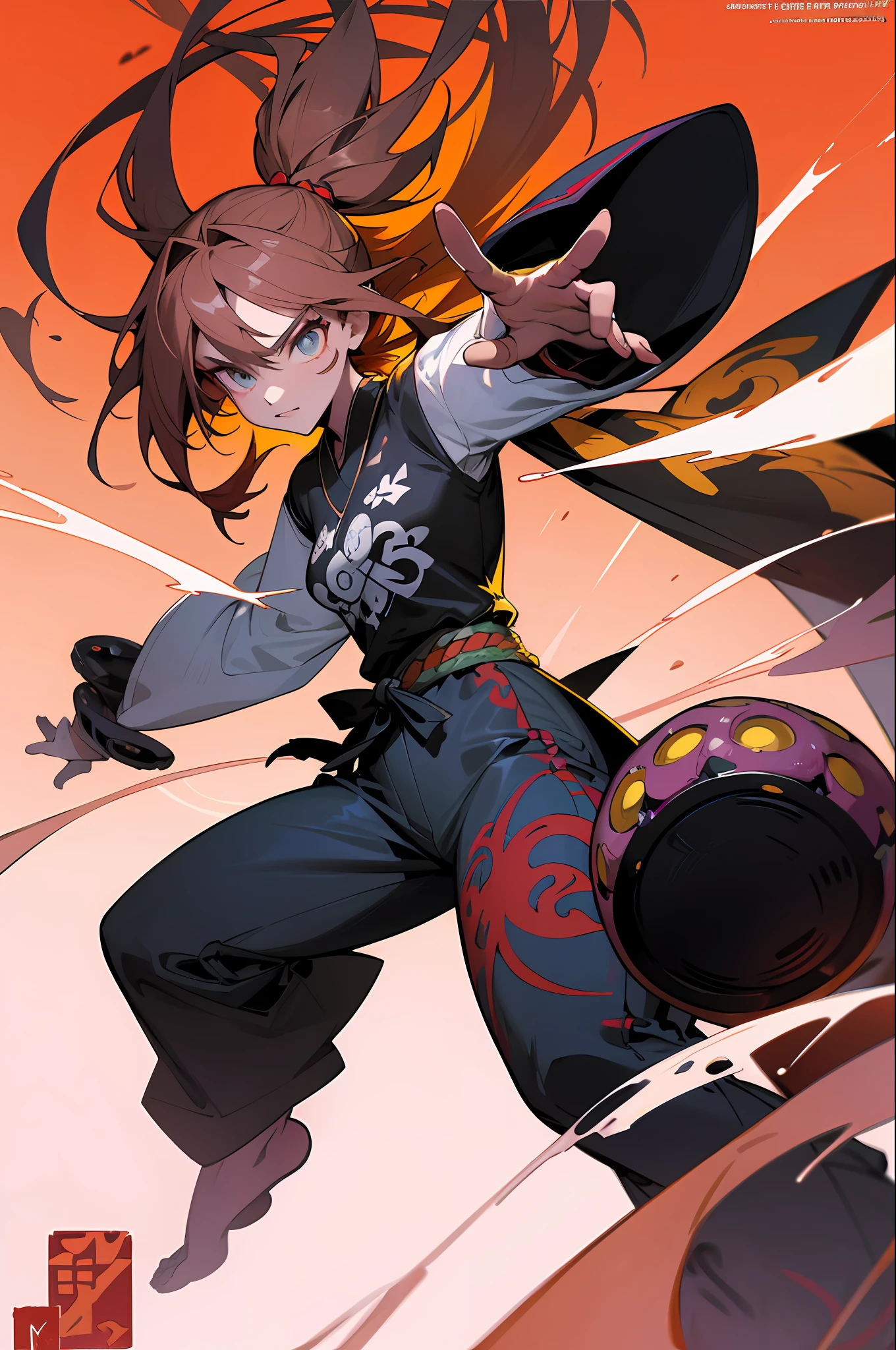 background, mixed-language_text, Japanese letters in graffit ,girls, excellent lighting, sidelighting, (), vhsKeeper,, style GUILTY GEAR -STRIVE perfect(flat color: 1.3), (magazine_cover: 1.4), (multicolored_background: 1.3), striped_background, card_background, :: comix style by joe madureira :: , perfect and detailed, ultra detailed shirt with abstract design, with Japanese letter print in graffit of the sides of the clothes, image of full body girls fighting , at your side with powerful dragons versus alien creature full of tentacles , with immersive effects, hover effect, background graffiti style tribal tattoo with vibrant colors "ultra HDR" detailed and with focus effect, (masterpiece: 1.2, best quality), (beautiful eyes finely detailed: 1.2), , ((Solo)), (Finely detailed eyes and detailed face :1.3), in various full-body attack poses, (cute background: 1.2),futuristic costume, super detailed circular metals Clinging to the arms and pants, fantastic paintings
