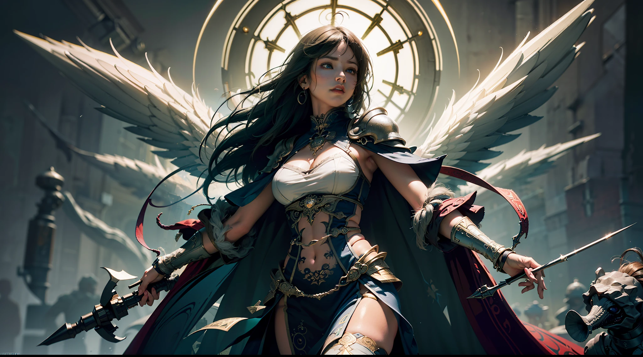 ((best quality)), ((masterpiece:1.2)), (extremely detailed:1.1), (8k, high quality, cinematic, hyper realistic, illustration), (autodesk maya, octane render, unreal engine, game character, ray tracing, hdr), (35mm focal length, f/2 aperture, dynamic perspective, depth of field),(1girl, dynamic angle), the most beautiful form of chaos, a brutalist designed, vivid colours, (zentangle, mandala, tangle, entangle), (fractal art), silk web, 3d, realistic, CG, 3D model, beautiful, elegant, confident, (hdri, bloom, rim lighting, soft lighting, low key), delicate\(armor\) wizard robe