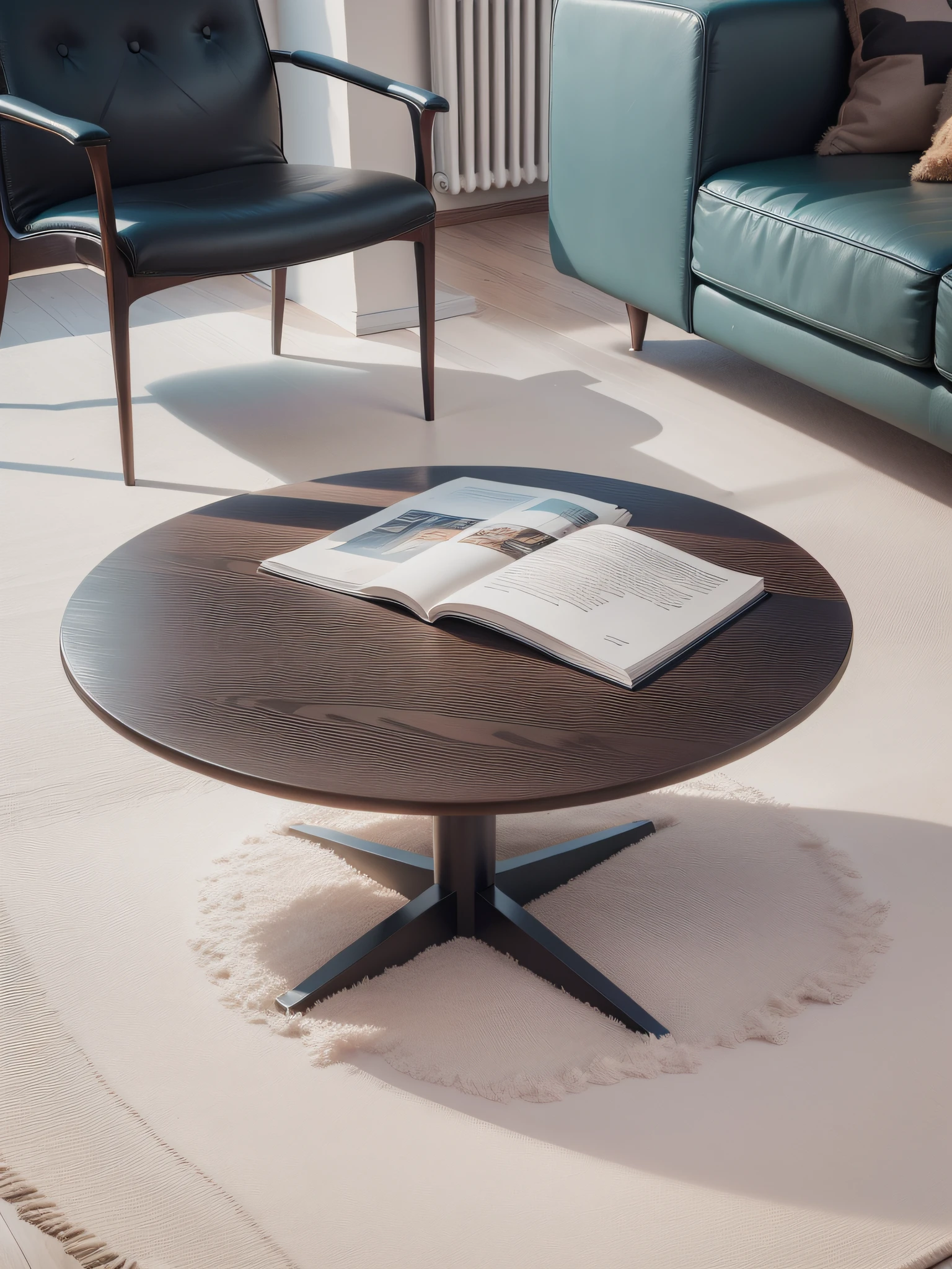 Detailed backgrounds, masterpieces, best quality, (living room), modernism, surreal design, product shooting, artistic location, bright window light and shadow, stunning, rich textures, realistic, plenty of natural lighting, keep a clean environment - real --ar 4:3 --auto --s2