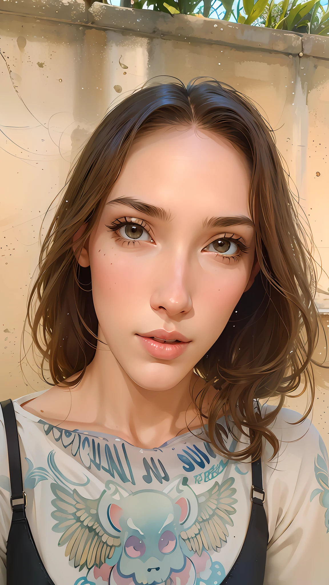 (masterpiece:1.2, best quality), (finely detailed beautiful eyes: 1.2), ((1girl)), mature, ((solo)), (brown eyes:1.4), (finely detailed eyes and detailed face:1.3), (long brown hair, ponytail), (beautiful and clear background:1.2), (extremely detailed CG, ultra-detailed, best shadow:1.1), ((depth of field)), ((watercolor)), beautiful concept illustration, (black background:0.5), (illustration:1.1), (extremely fine and beautiful:1.1), (perfect details:1.1), from side, cowboy shot, classroom scene, stare